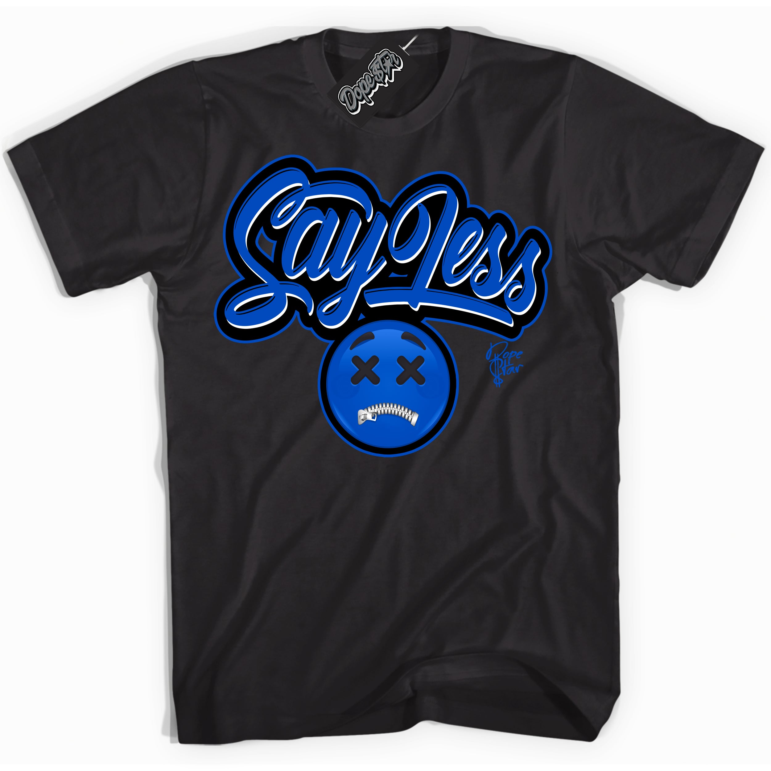 Dunk Low Astronomy Blue 'Say Less' Shirt – Black Streetwear T-Shirt | Sneaker Matching Tee for Dunk Low Astronomy Blue | Men's & Women's Streetwear Outfit by Sneaker Shirts Outlet.