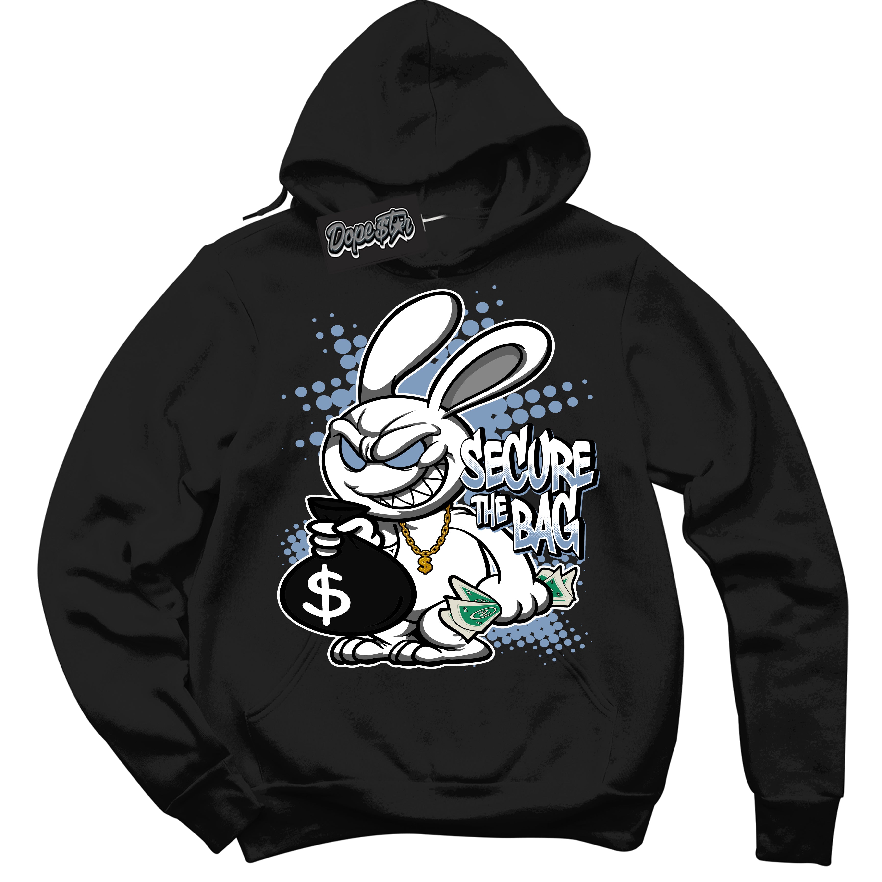 Cool Black Hoodie with “ Secure The Bag ” design that Perfectly Matches Reverse Oreo 6s Sneakers.