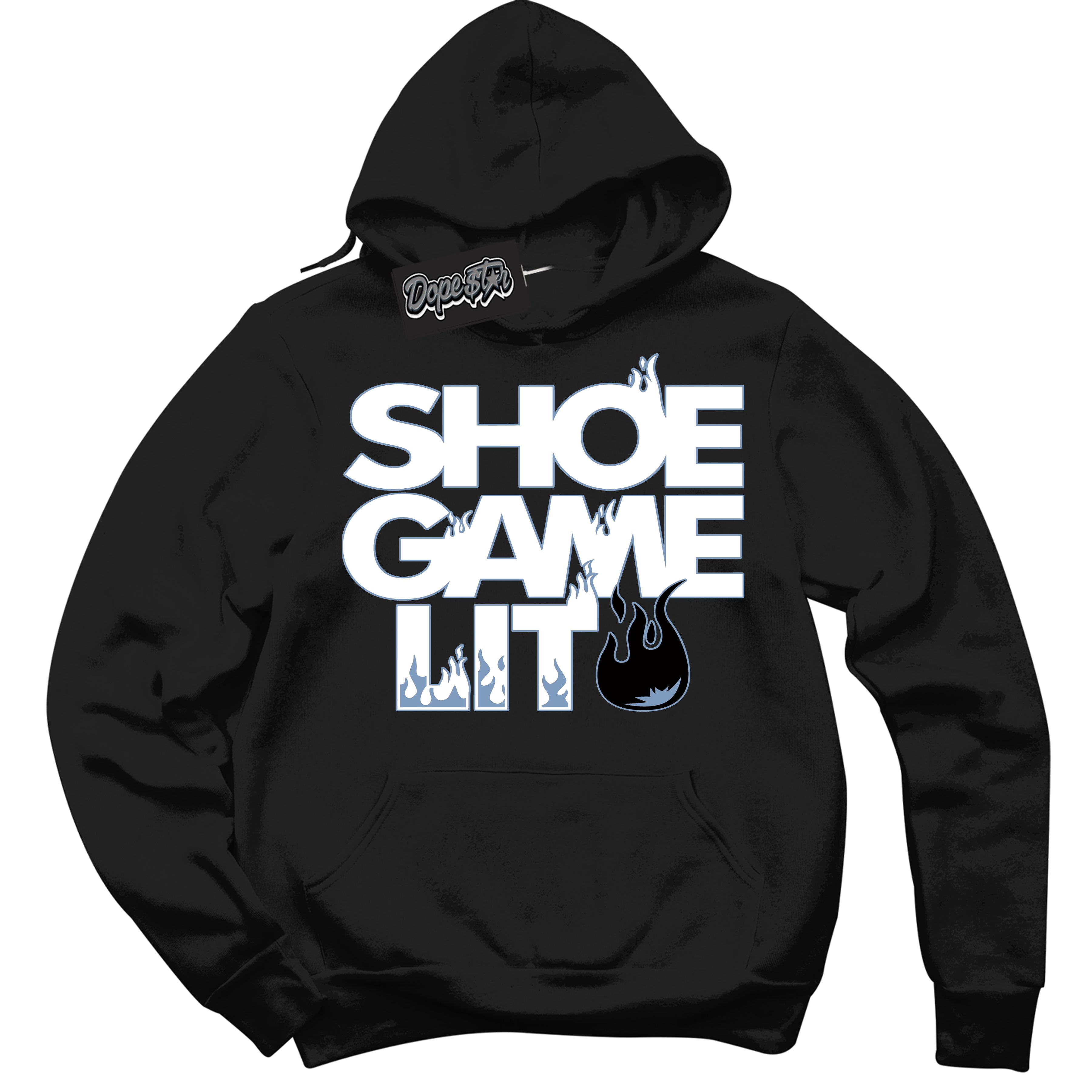 Cool Black Hoodie with “ Shoe Game Lit ” design that Perfectly Matches Reverse Oreo 6s Sneakers.