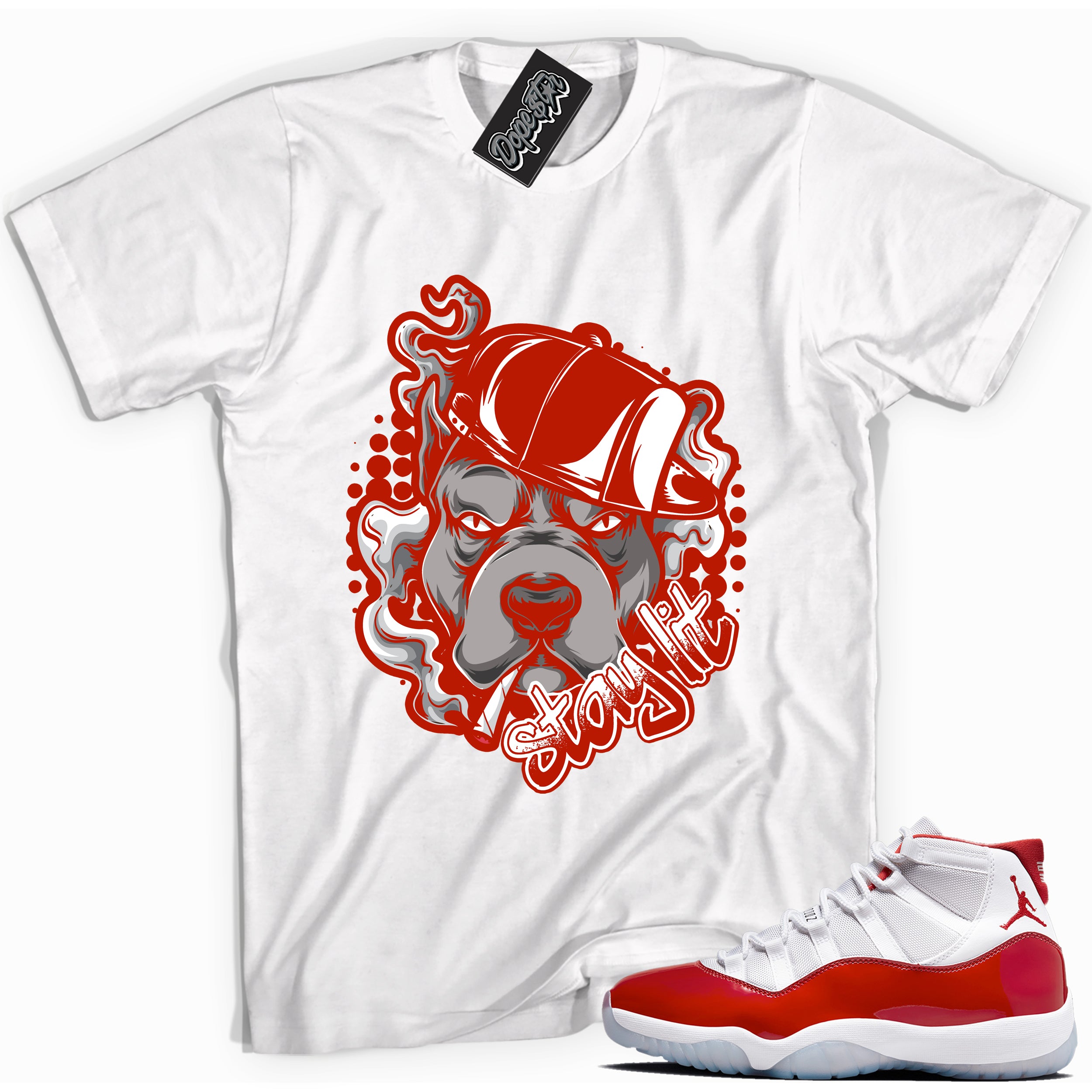 Cool White graphic tee with “ Stay Lit ” print, that perfectly matches CHERRY 11s sneakers