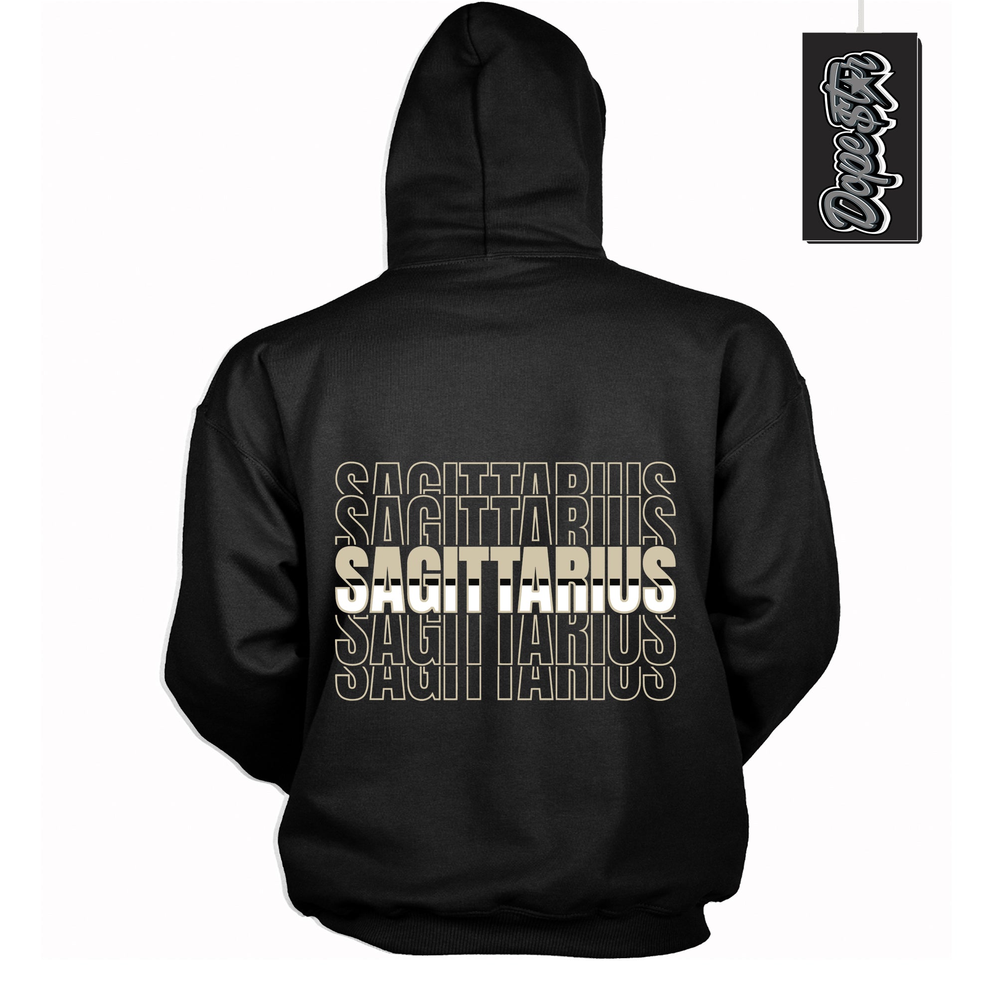 Cool Black Hoodie with “ Sagittarius ” design that Perfectly Matches Gratitude 11s Sneakers.