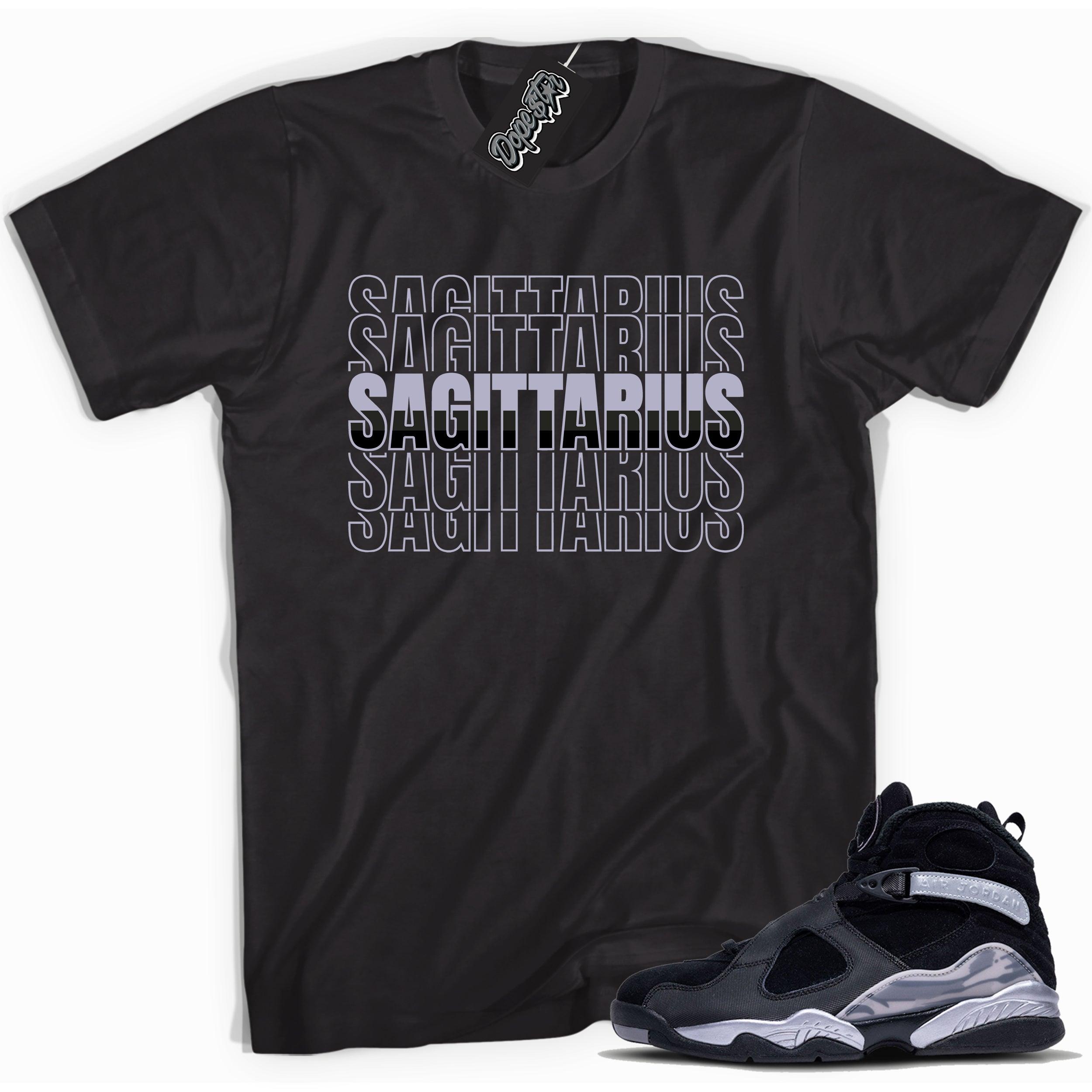 Cool Black graphic tee with “ Sagittarius ” print, that perfectly matches Air Jordan 8 Winterized sneakers