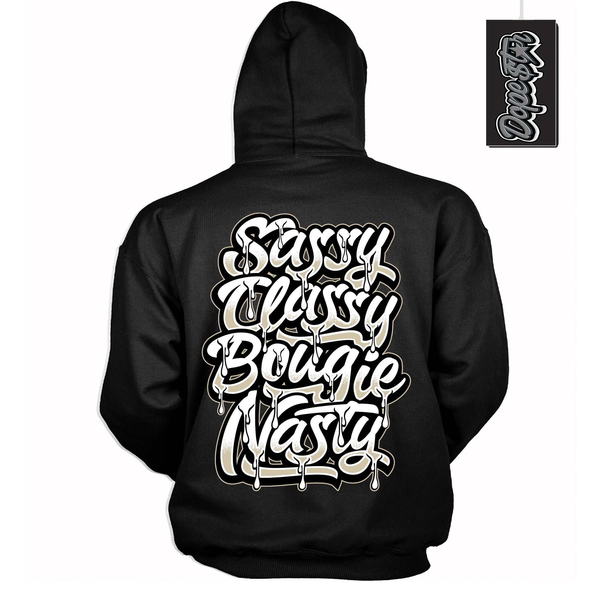 Cool Black Hoodie with “ Sassy Classy ” design that Perfectly Matches Gratitude 11s Sneakers.
