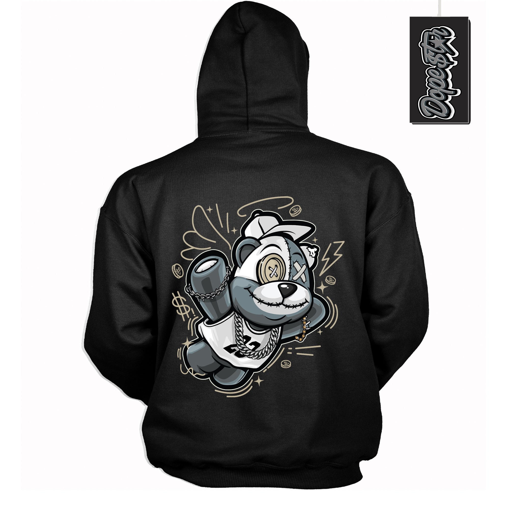 Cool Black Hoodie with “ Slam Dunk Bear ” design that Perfectly Matches Gratitude 11s Sneakers.