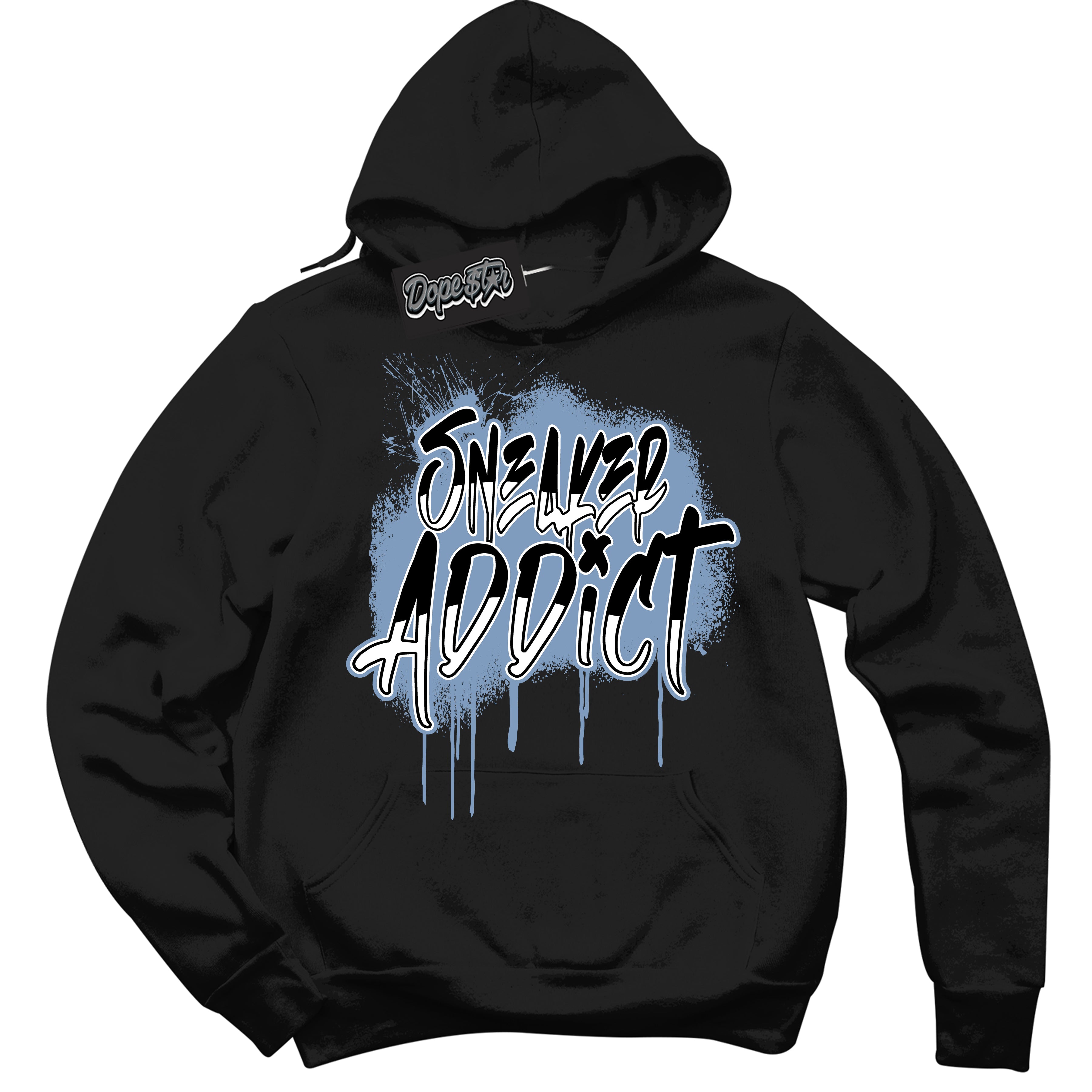 Cool Black Hoodie with “ Sneaker Addict ” design that Perfectly Matches Reverse Oreo 6s Sneakers.