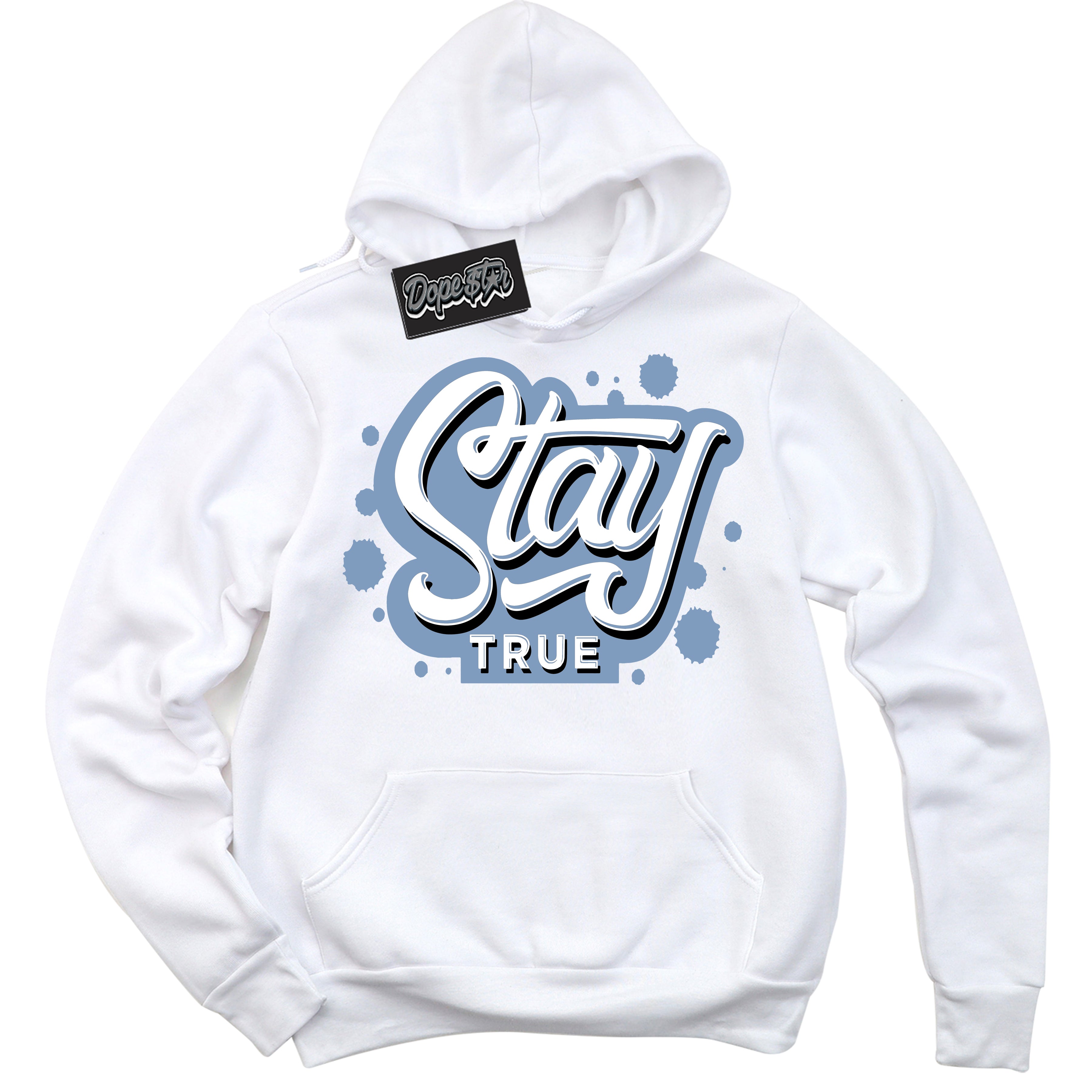 Cool White Hoodie with “ Stay True ” design that Perfectly Matches Reverse Oreo 6s Sneakers.