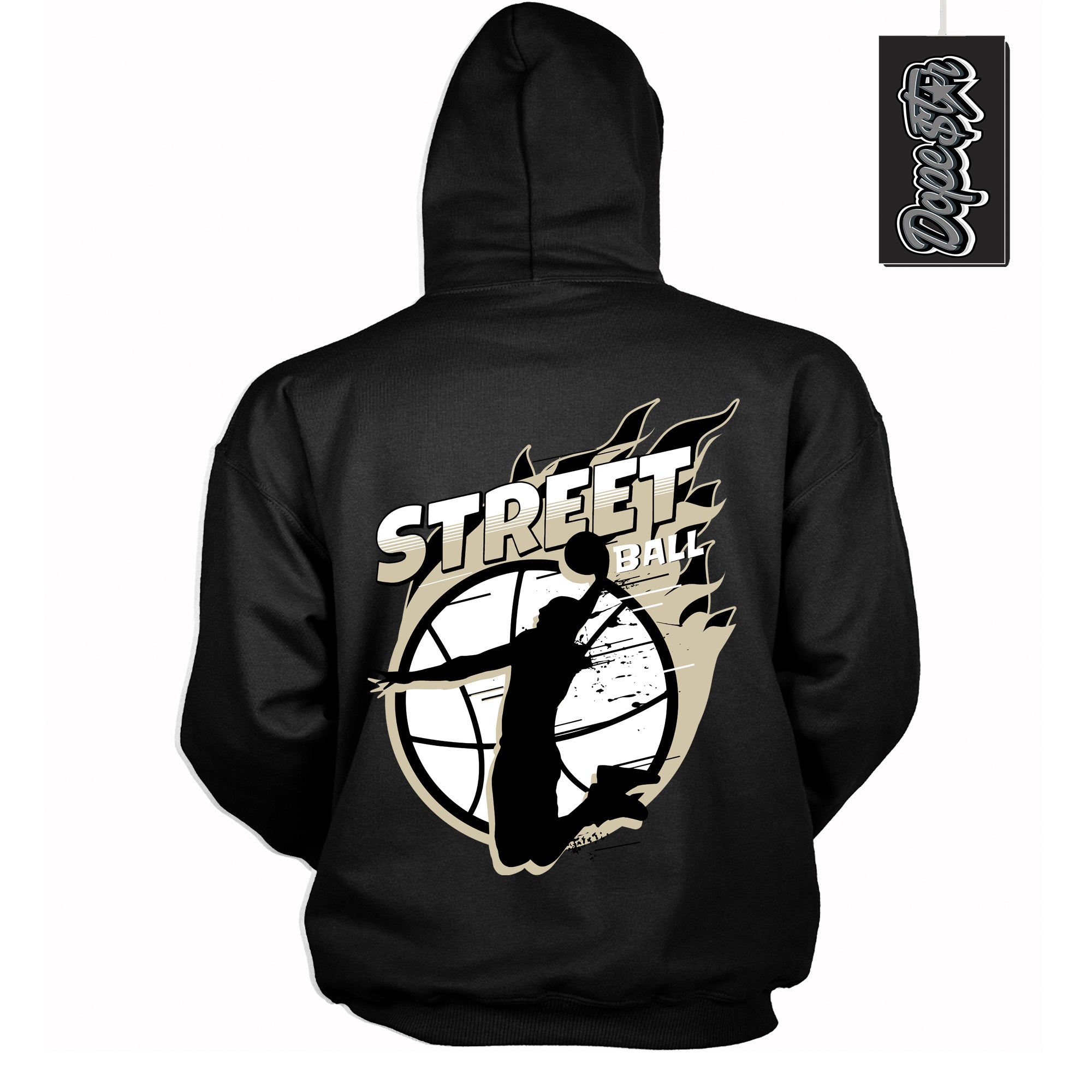 Cool Black Hoodie with “ Street Ball ” design that Perfectly Matches Gratitude 11s Sneakers.