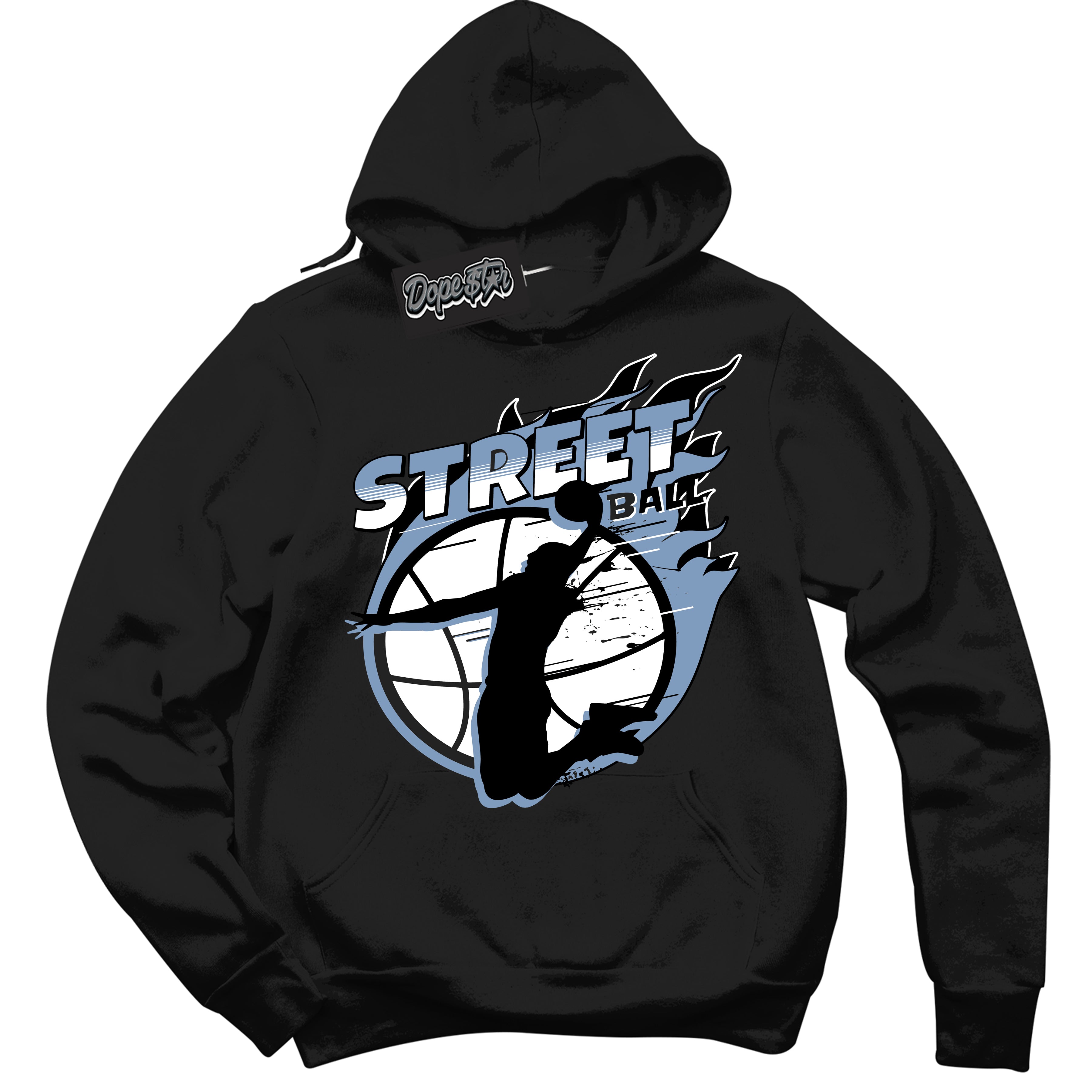 Cool Black Hoodie with “ Street Ball ” design that Perfectly Matches Reverse Oreo 6s Sneakers.