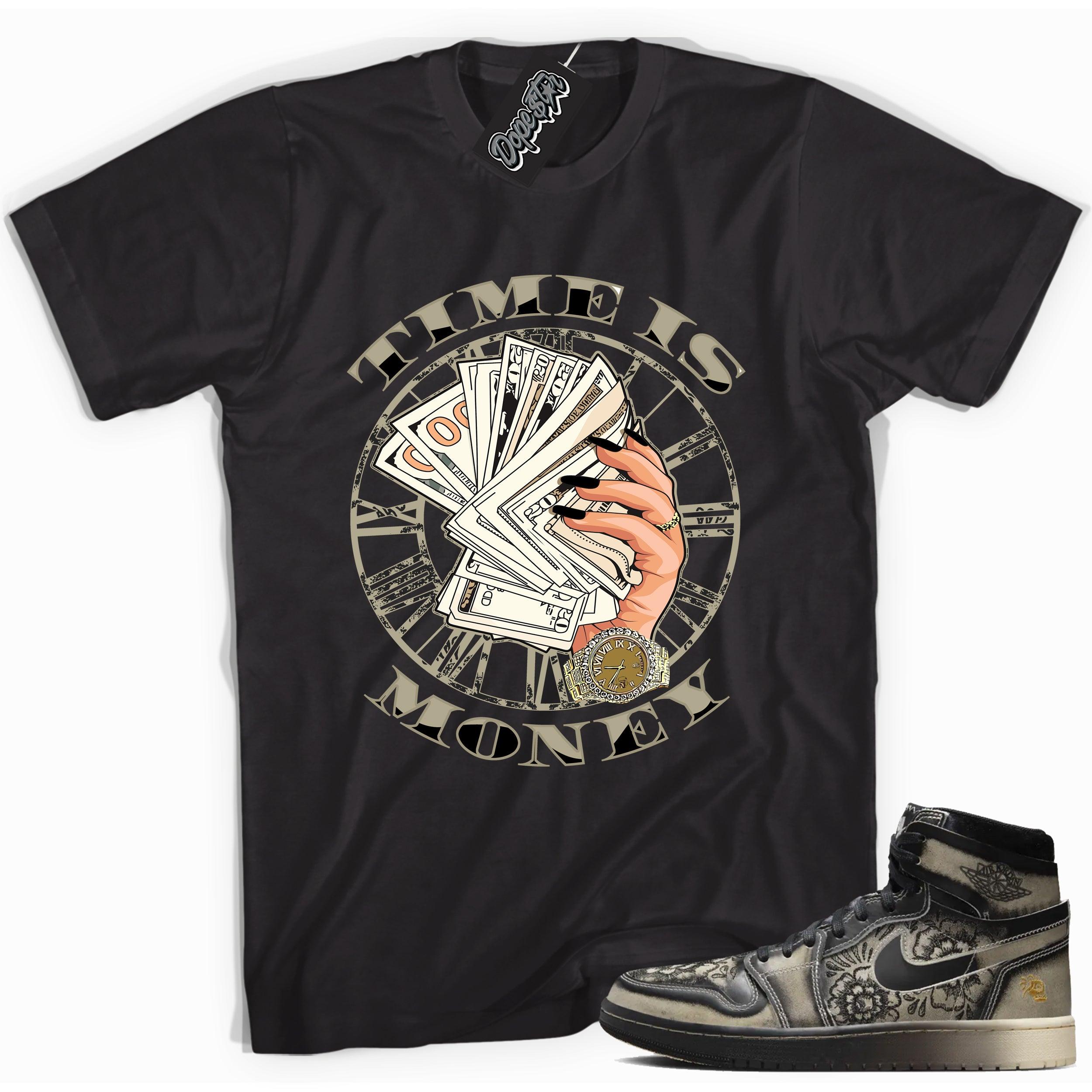Air Jordan 1 High Zoom Comfort 2 Dia de Muertos Shirt - TIME IS MONEY - Sneaker Shirts Outlet