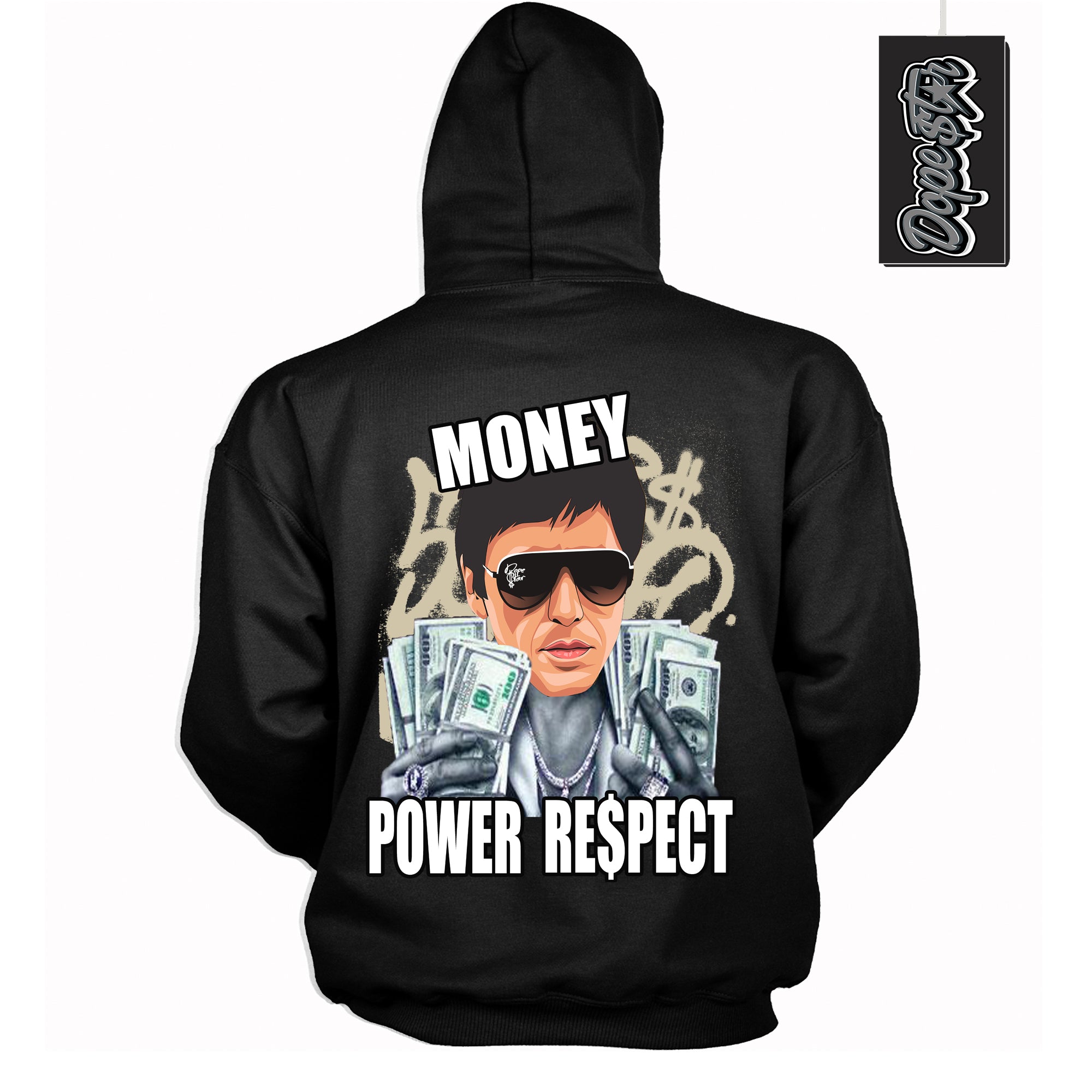 Cool Black Hoodie with “ Tony Montana ” design that Perfectly Matches Gratitude 11s Sneakers.