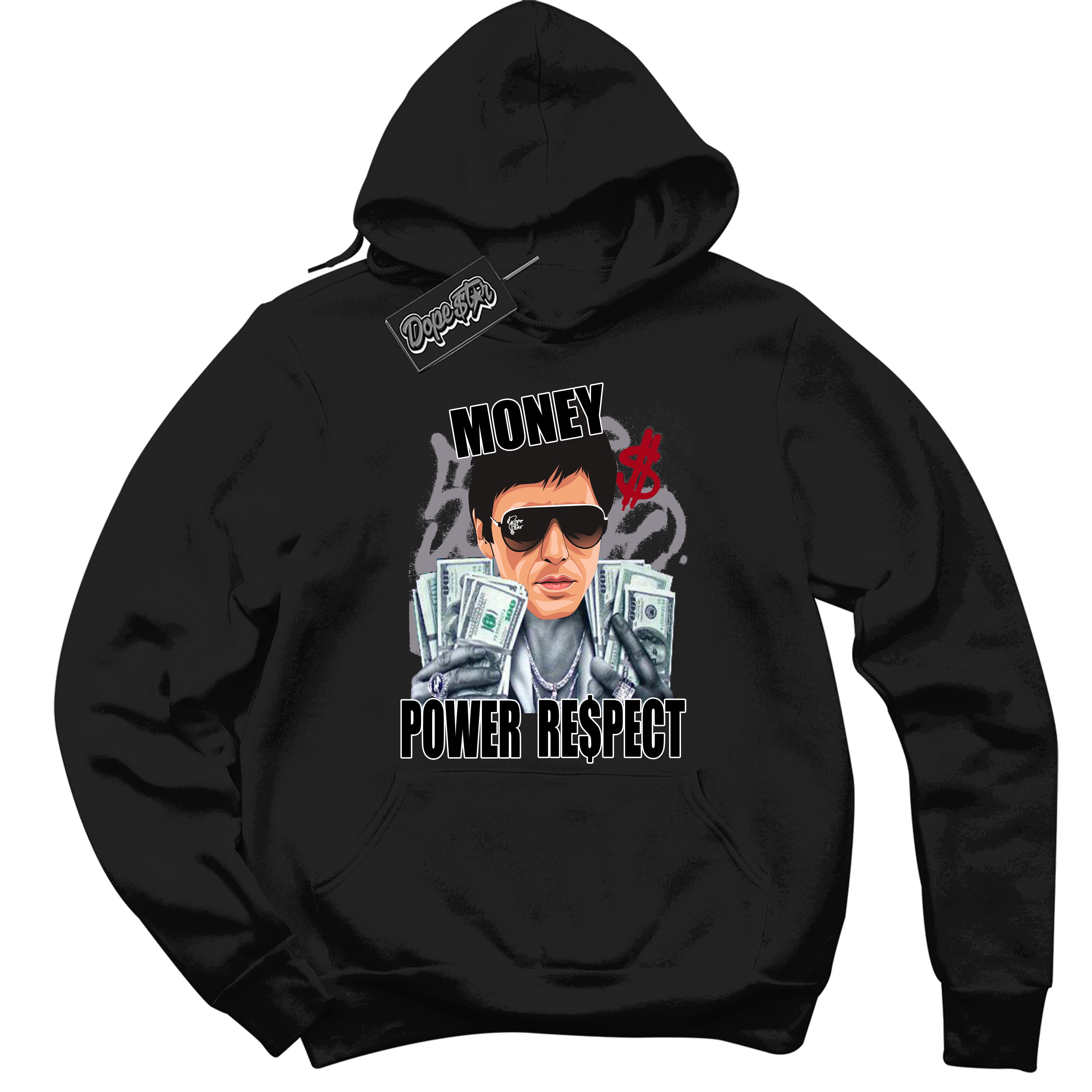 Cool Black Hoodie with “ Tony Montana ” design that Perfectly Matches Bred Reimagined 4s Jordans.