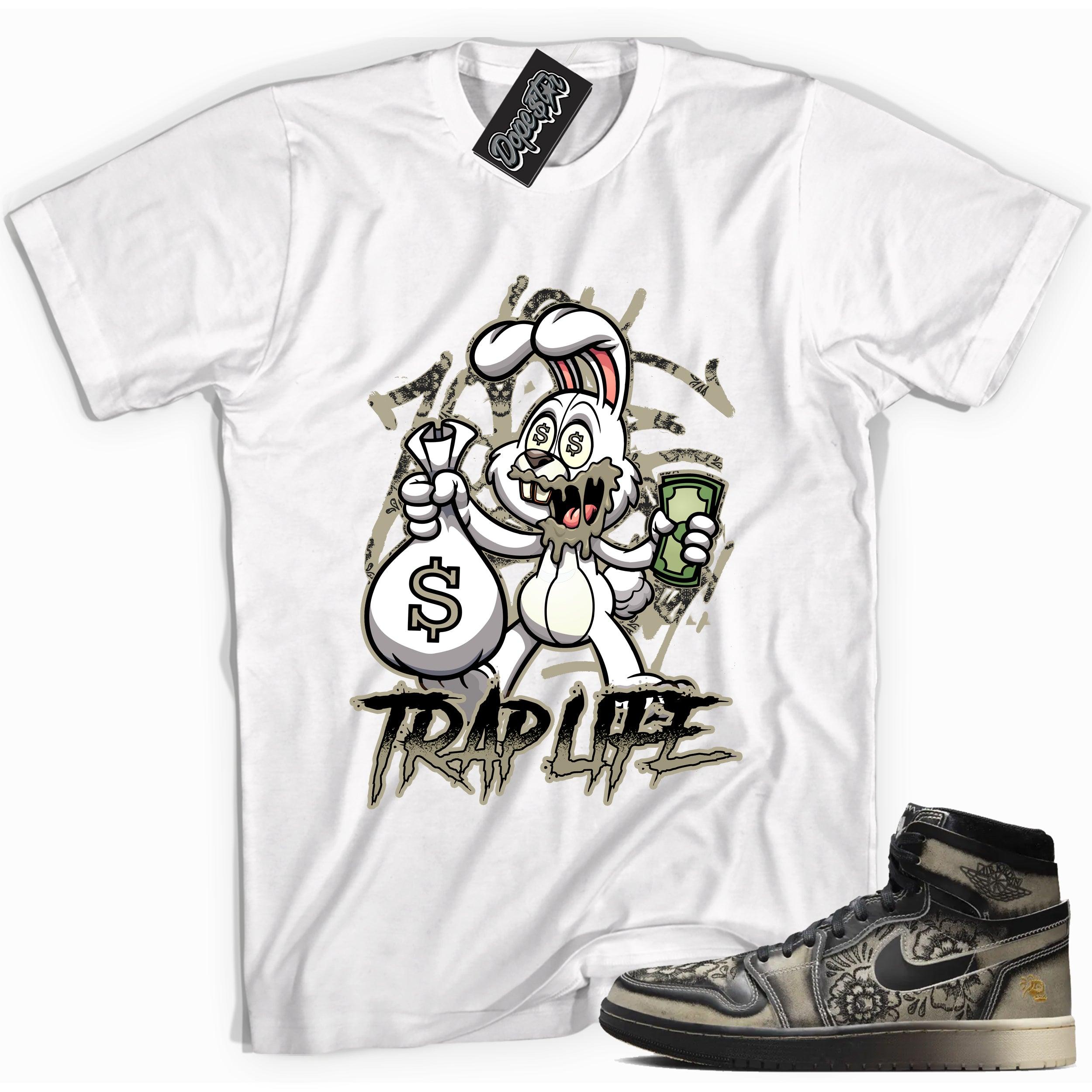 Air Jordan 1 High Zoom Comfort 2 Dia de Muertos Shirt - Trap Rabbit - Sneaker Shirts Outlet