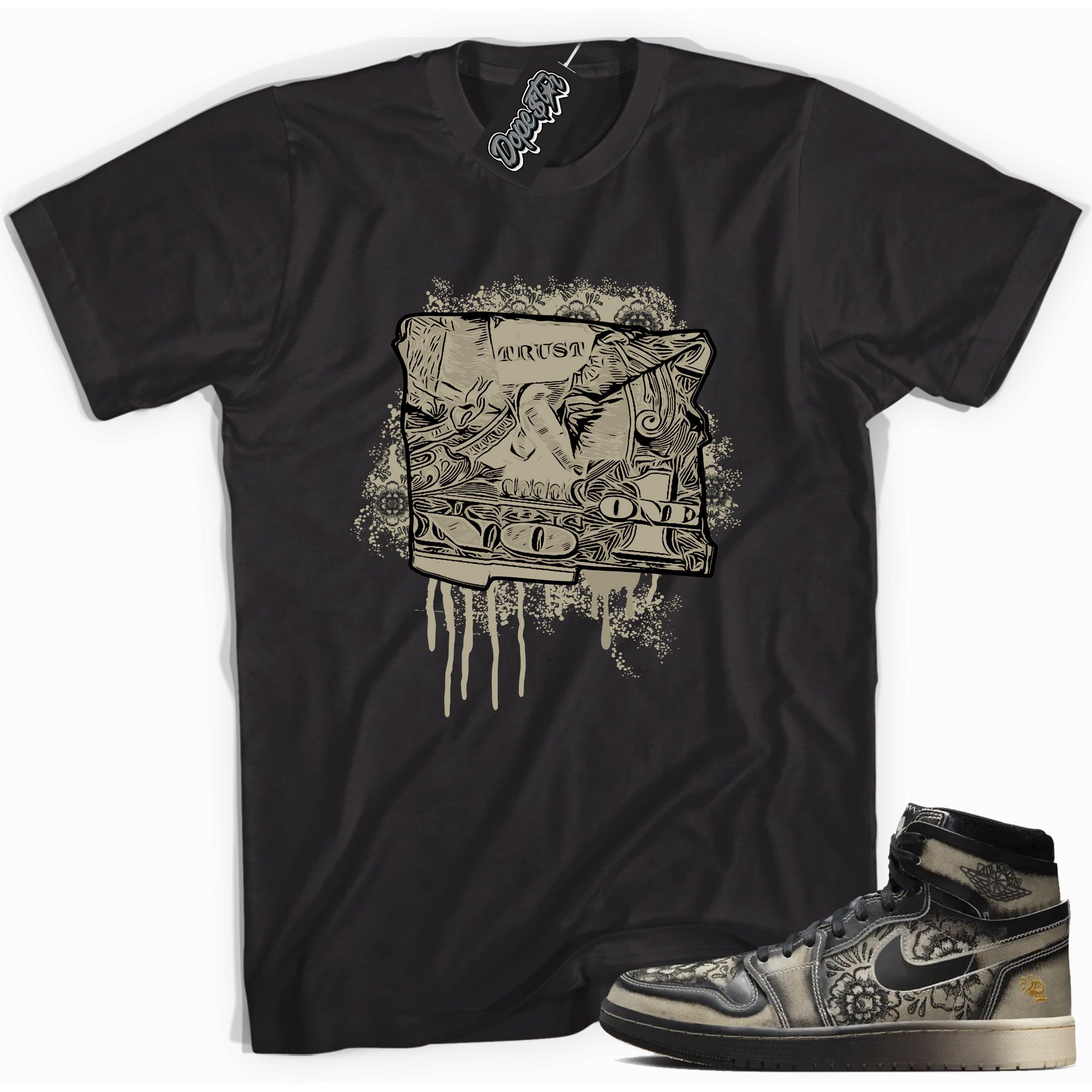 Air Jordan 1 High Zoom Comfort 2 Dia de Muertos - Trust No One Dollar - Sneaker Shirts Outlet