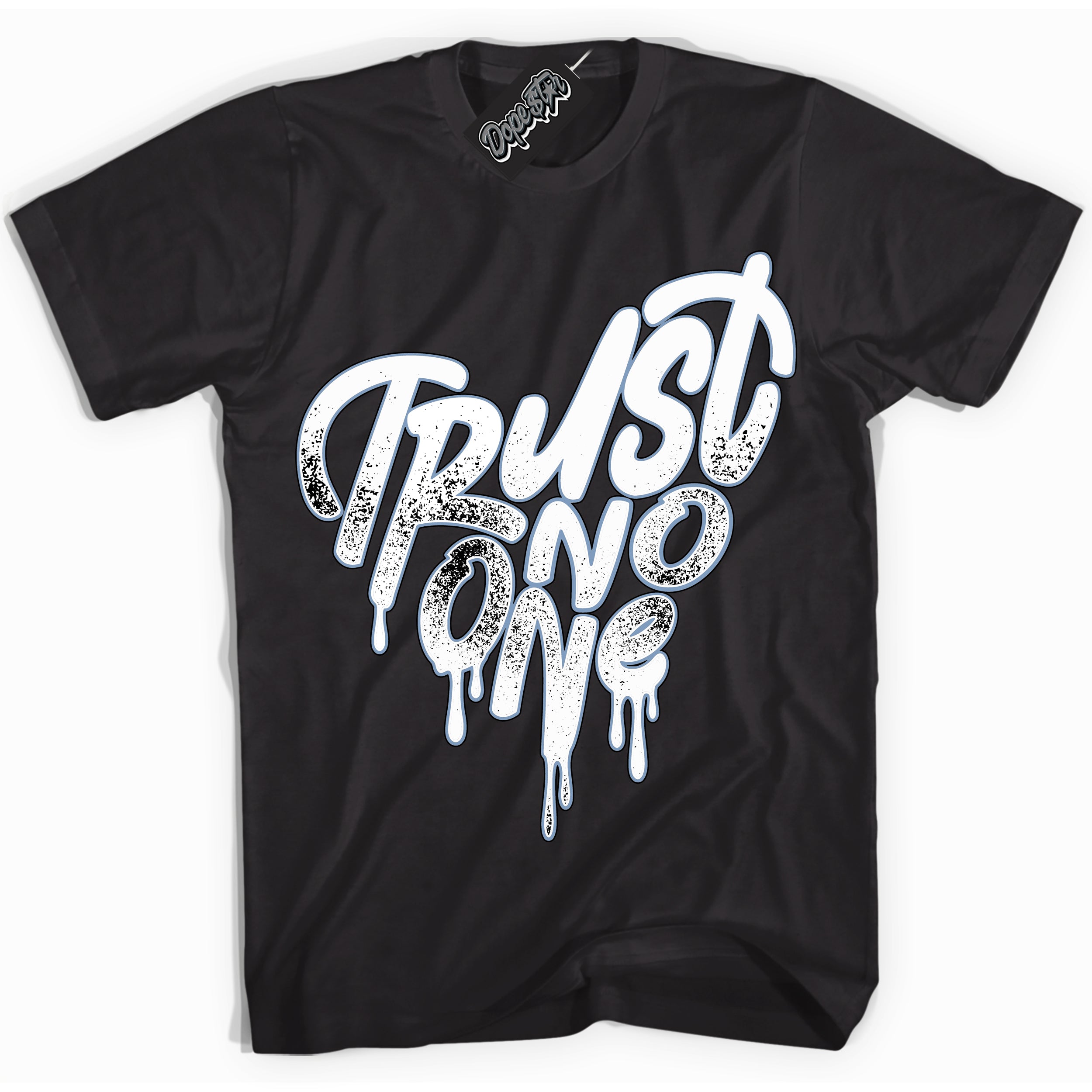Cool Black Shirt with “ Trust No One Heart” design that perfectly matches Reverse Oreo 6s Sneakers.