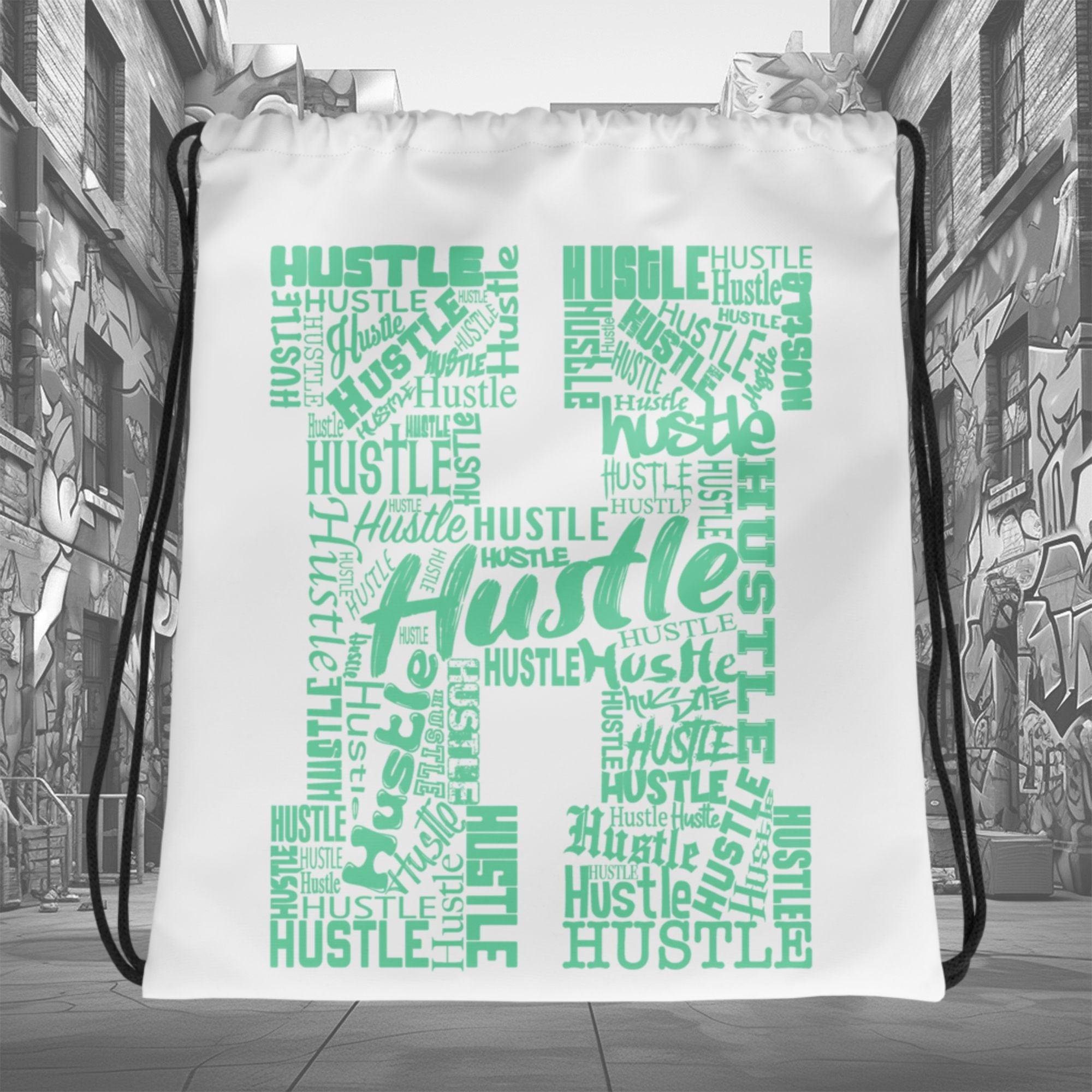 Amazing White Hustle Drawstring Bag Nike Dunk Green Glow photo.