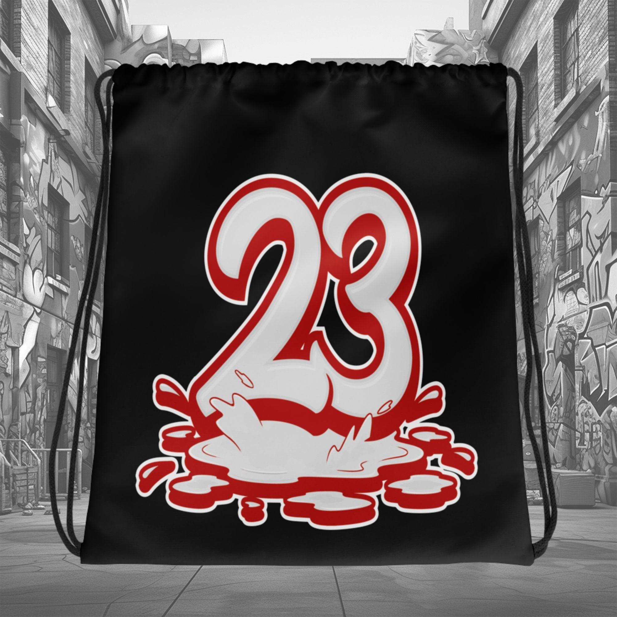 Amazing Black 23 Melting Drawstring Bag Air Jordan 11 Cherry photo.