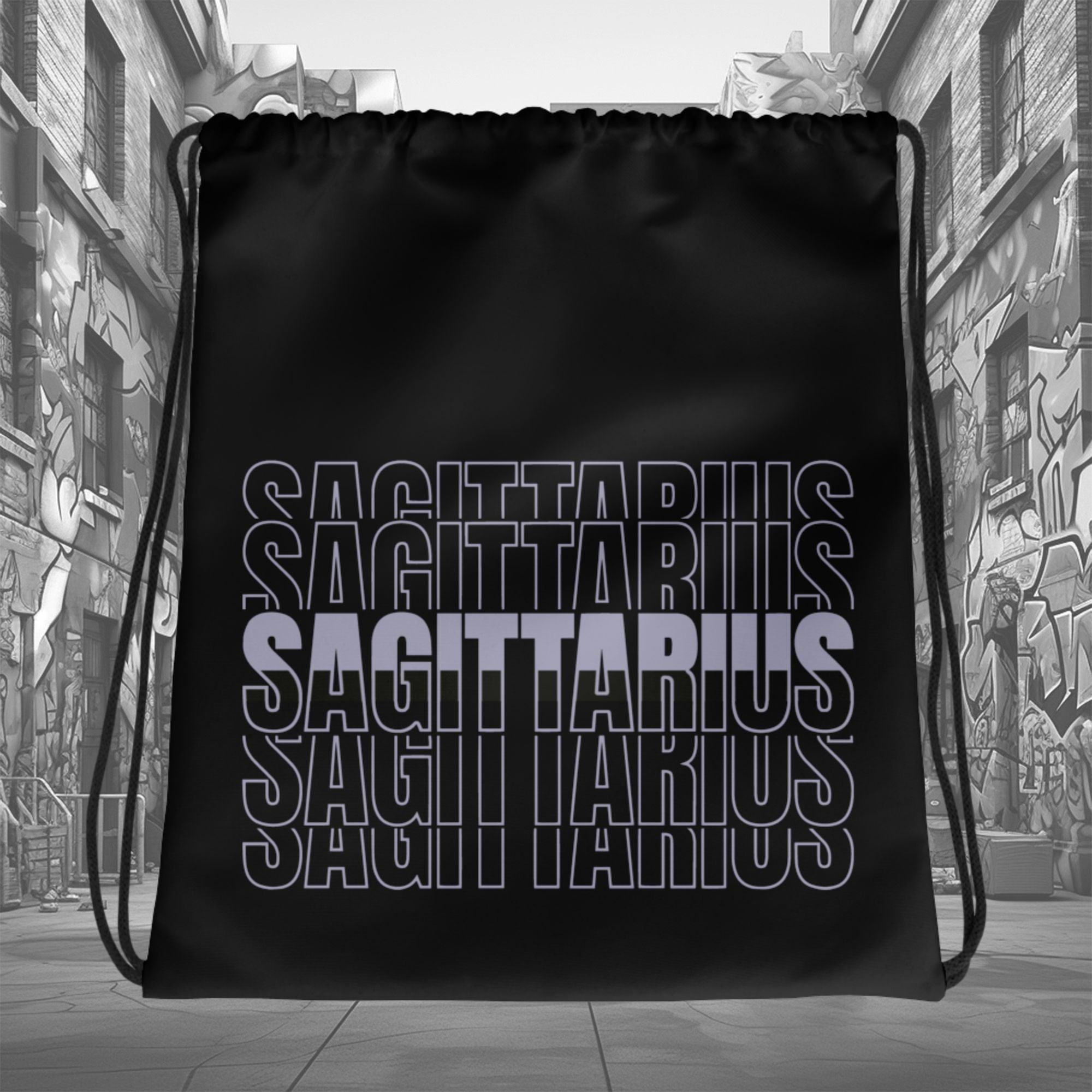Amazing Black Sagittarius Drawstring Bag Air Jordan 8 Winterized photo.