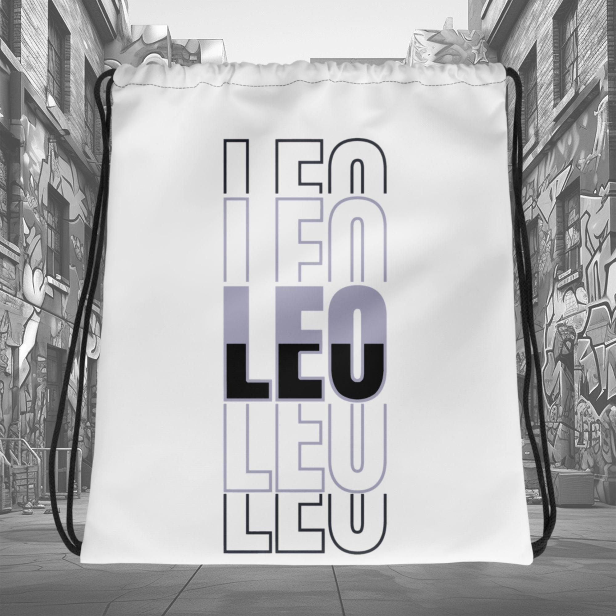 Amazing White LEO Drawstring Bag Air Jordan 8 Winterized photo.