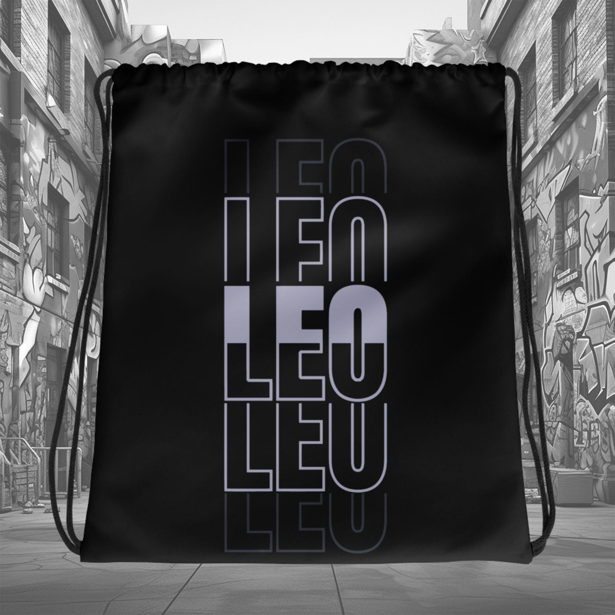 Amazing Black LEO Drawstring Bag Air Jordan 8 Winterized photo.