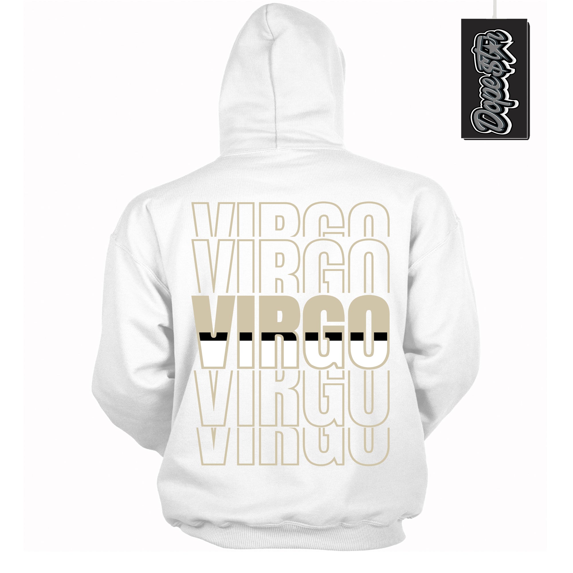 Cool White Hoodie with “ Virgo ” design that Perfectly Matches Gratitude 11s Sneakers.