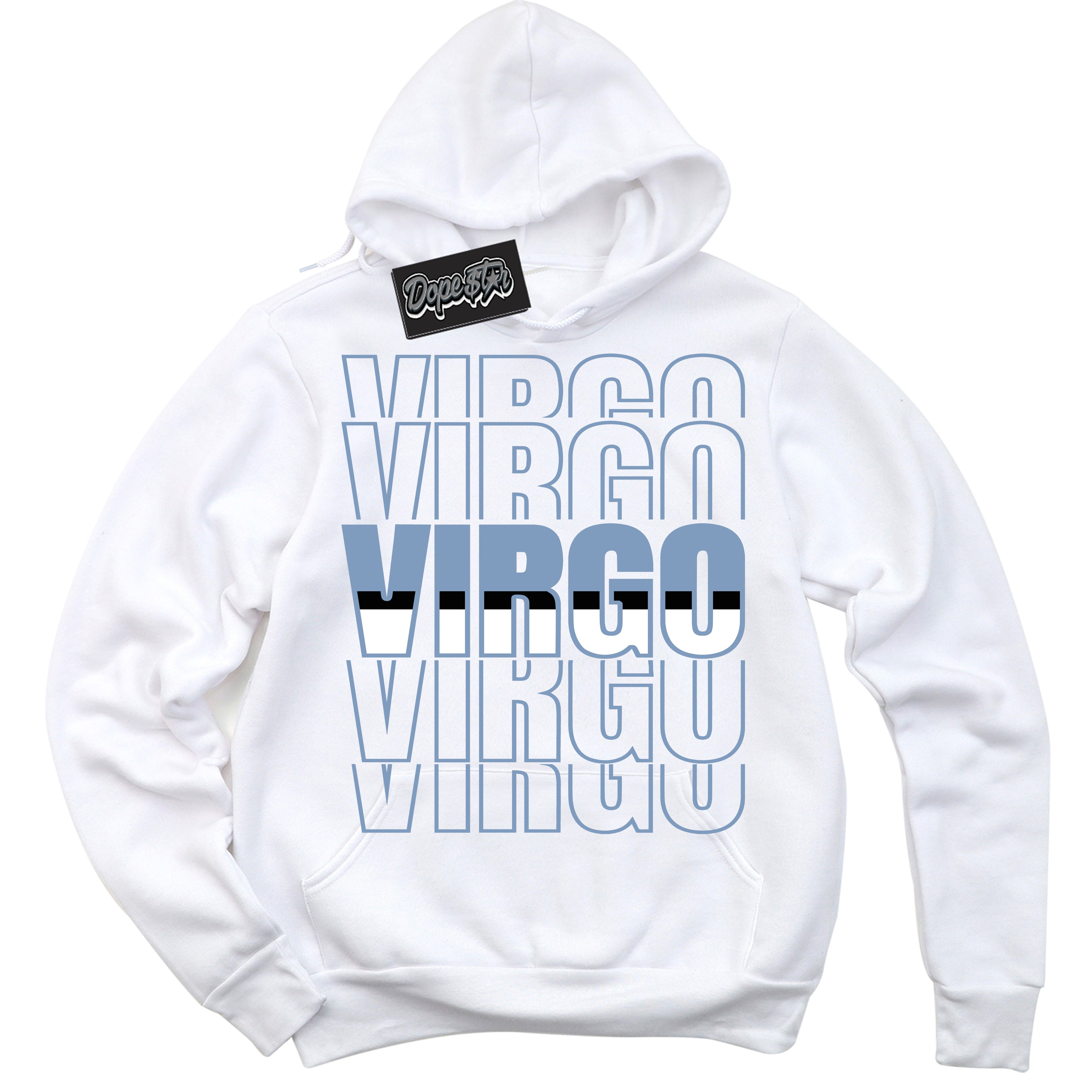 Cool White Hoodie with “ Virgo ” design that Perfectly Matches Reverse Oreo 6s Sneakers.