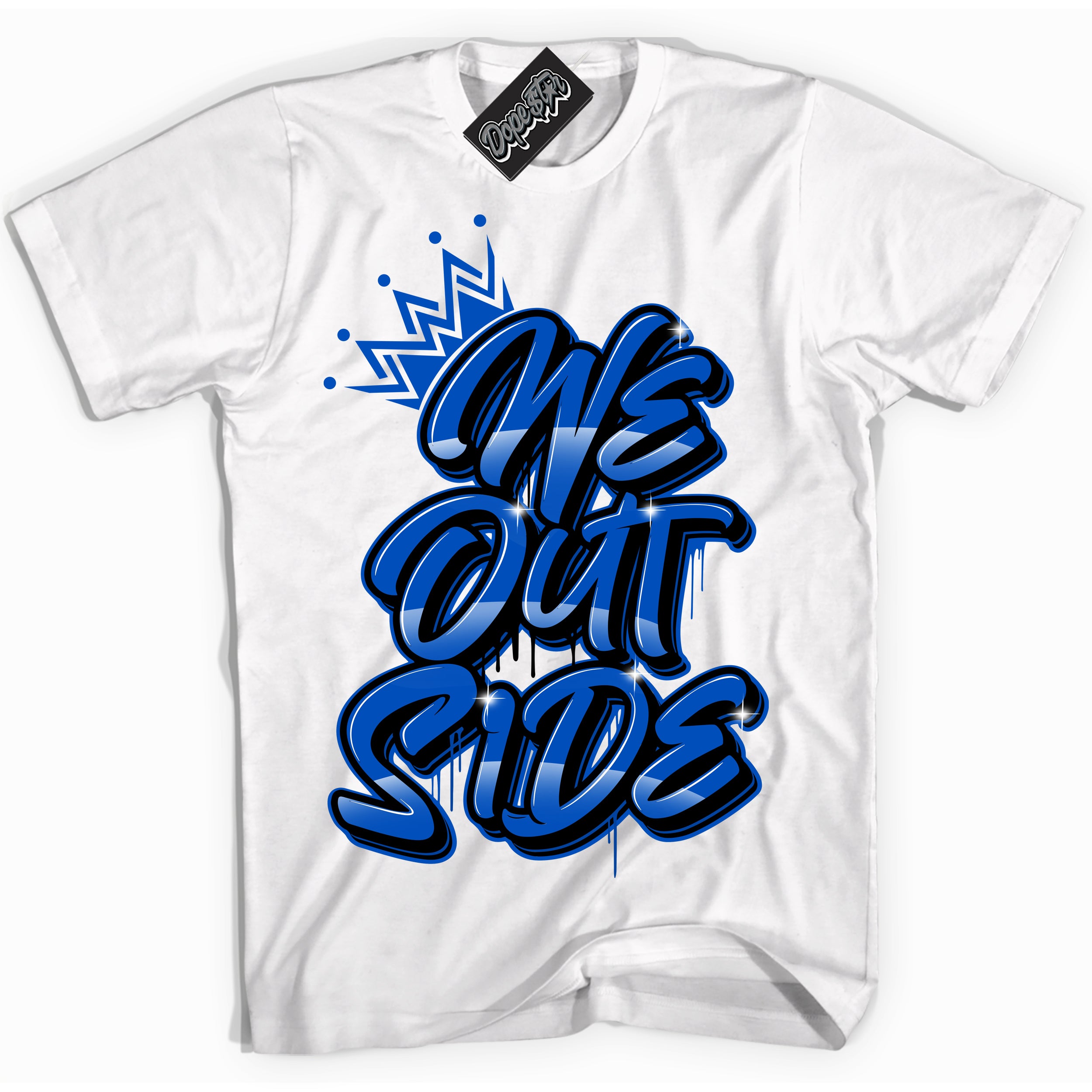 Dunk Low Astronomy Blue 'We Outside' Shirt – White Streetwear T-Shirt | Sneaker Matching Tee for Dunk Low Astronomy Blue | Men's & Women's Streetwear Outfit by Sneaker Shirts Outlet.
