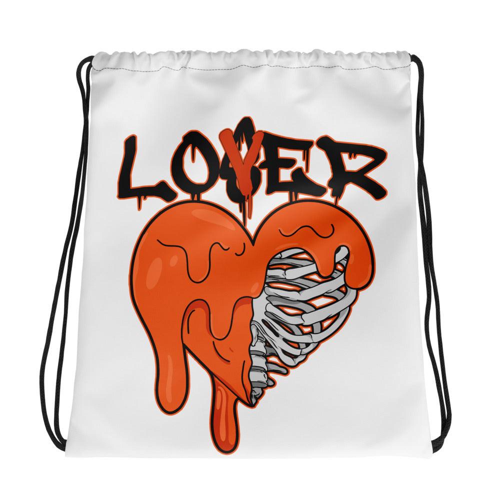 Amazing White Lover Loser Drawstring Bag Air Jordan 12 Retro WNBA All-Star Brilliant Orange photo.