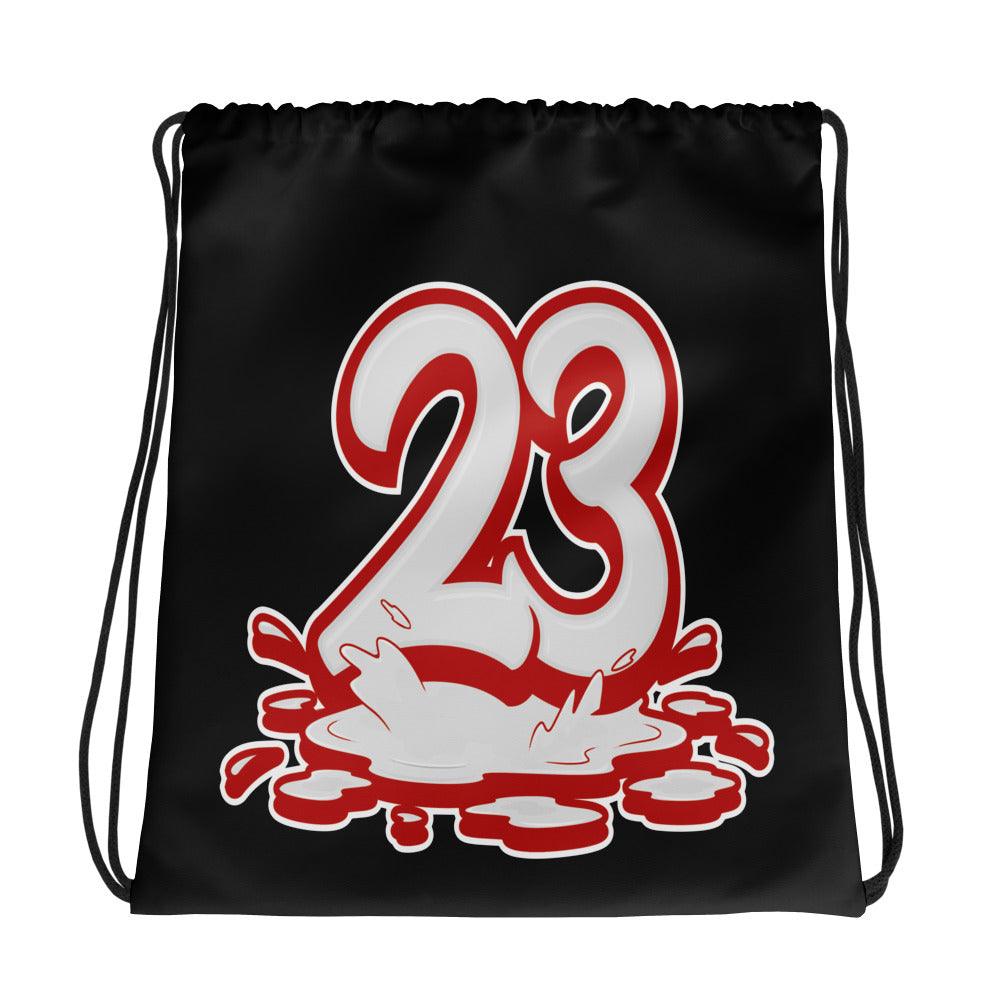 Amazing Black 23 Melting Drawstring Bag Air Jordan 11 Cherry photo.