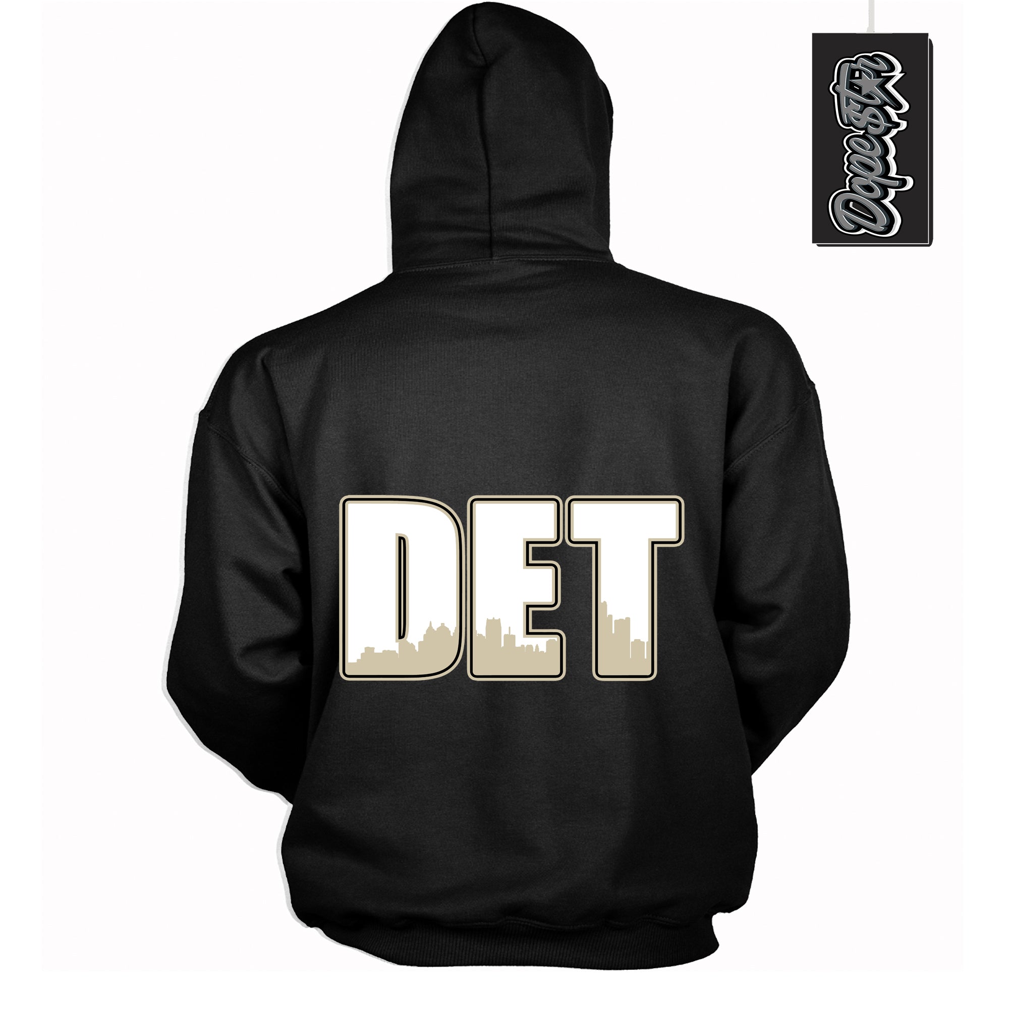 Cool Black Hoodie with “ Detroit ” design that Perfectly Matches Gratitude 11s Sneakers.