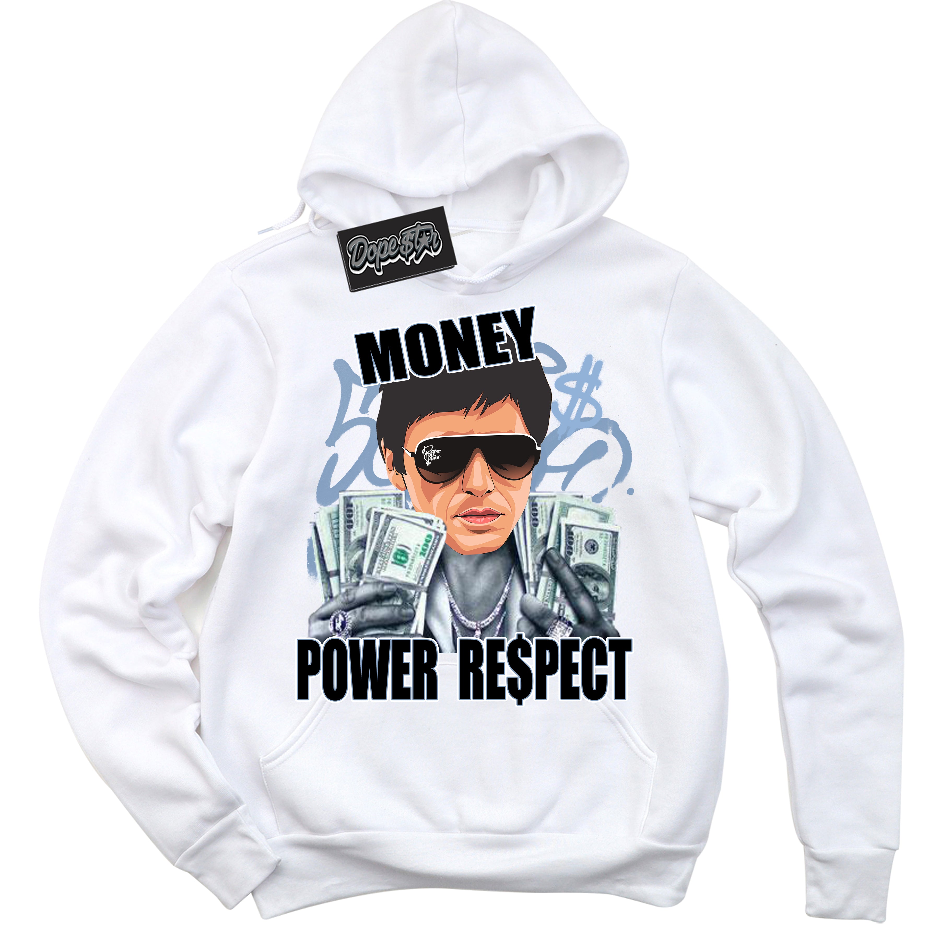 Cool White Hoodie with “ Tony Montana ” design that Perfectly Matches Reverse Oreo 6s Sneakers.