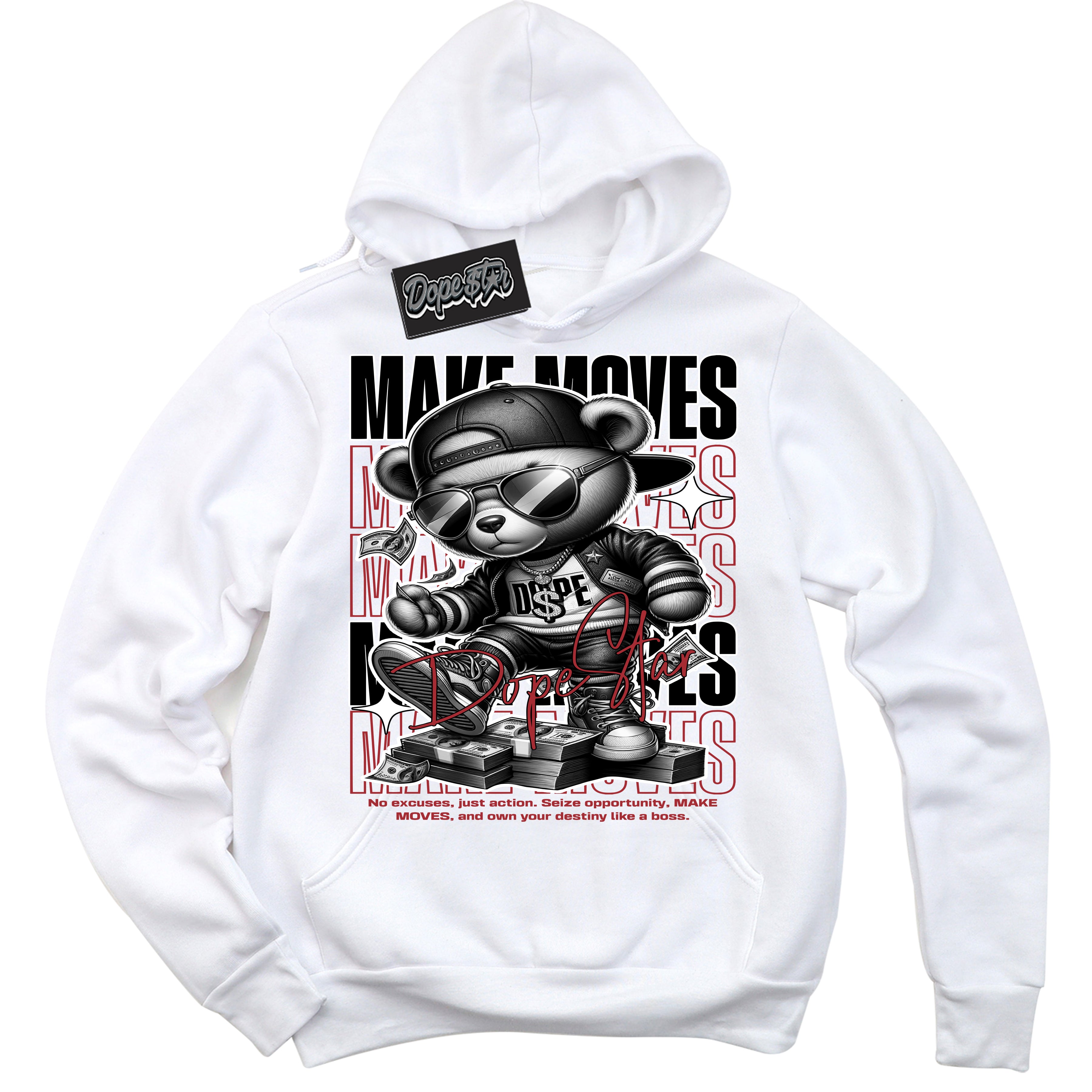 Cool White Hoodie with “ Makin Moves ” design that Perfectly Matches Taxi Flip 12s Sneakers.