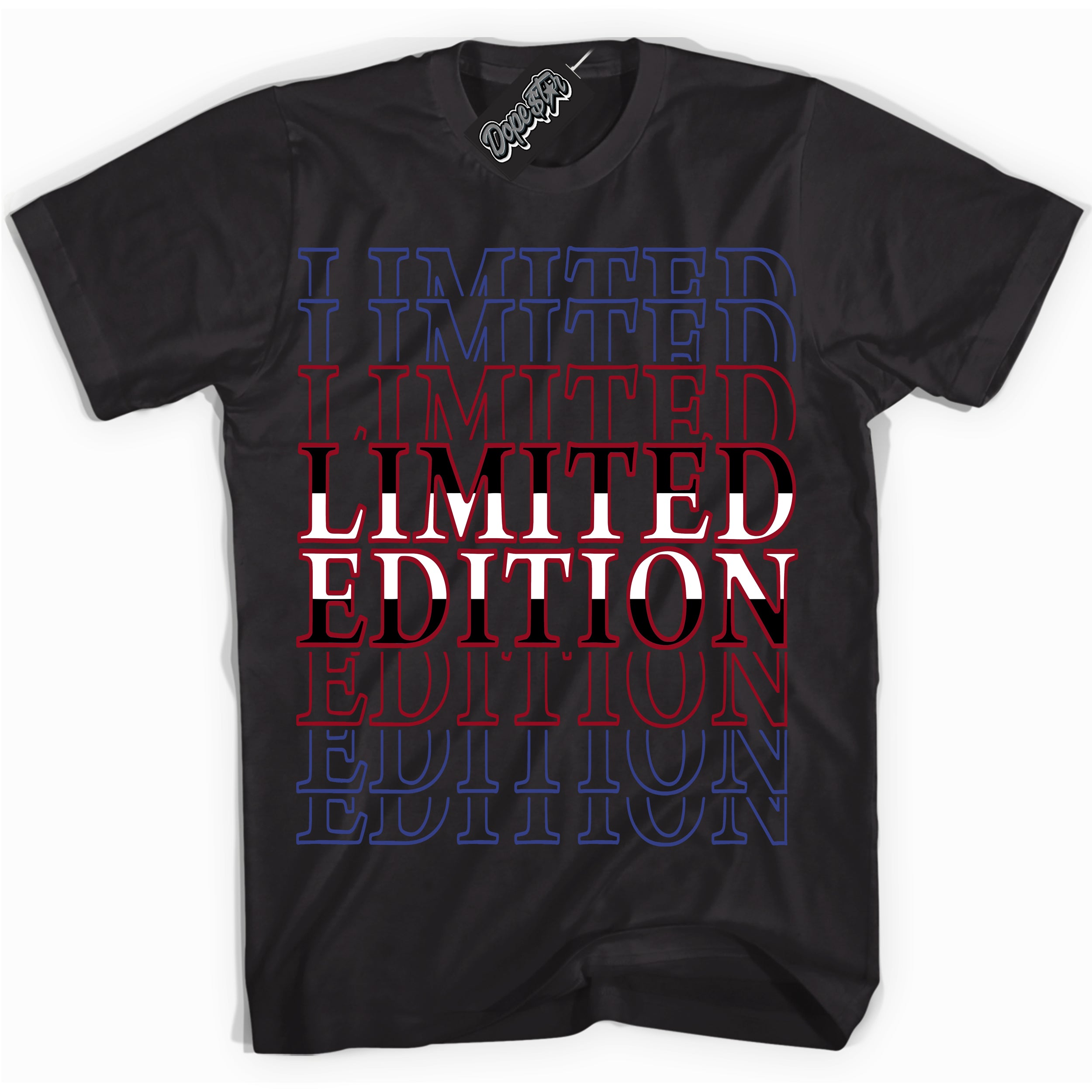 Cool Black Shirt with “ Limited Edition ” design that perfectly matches Playoffs 8s Sneakers.