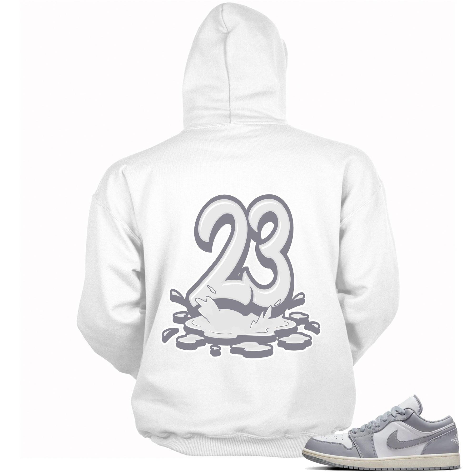 23 Melting Hoodie AJ 1 Low Vintage Stealth Grey photo