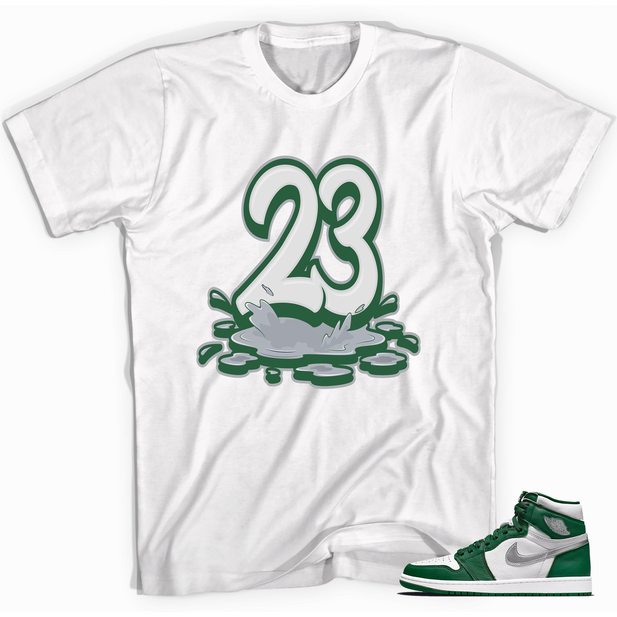Number 23 Melting Shirt AJ 1 Retro High OG Gorge Green photo