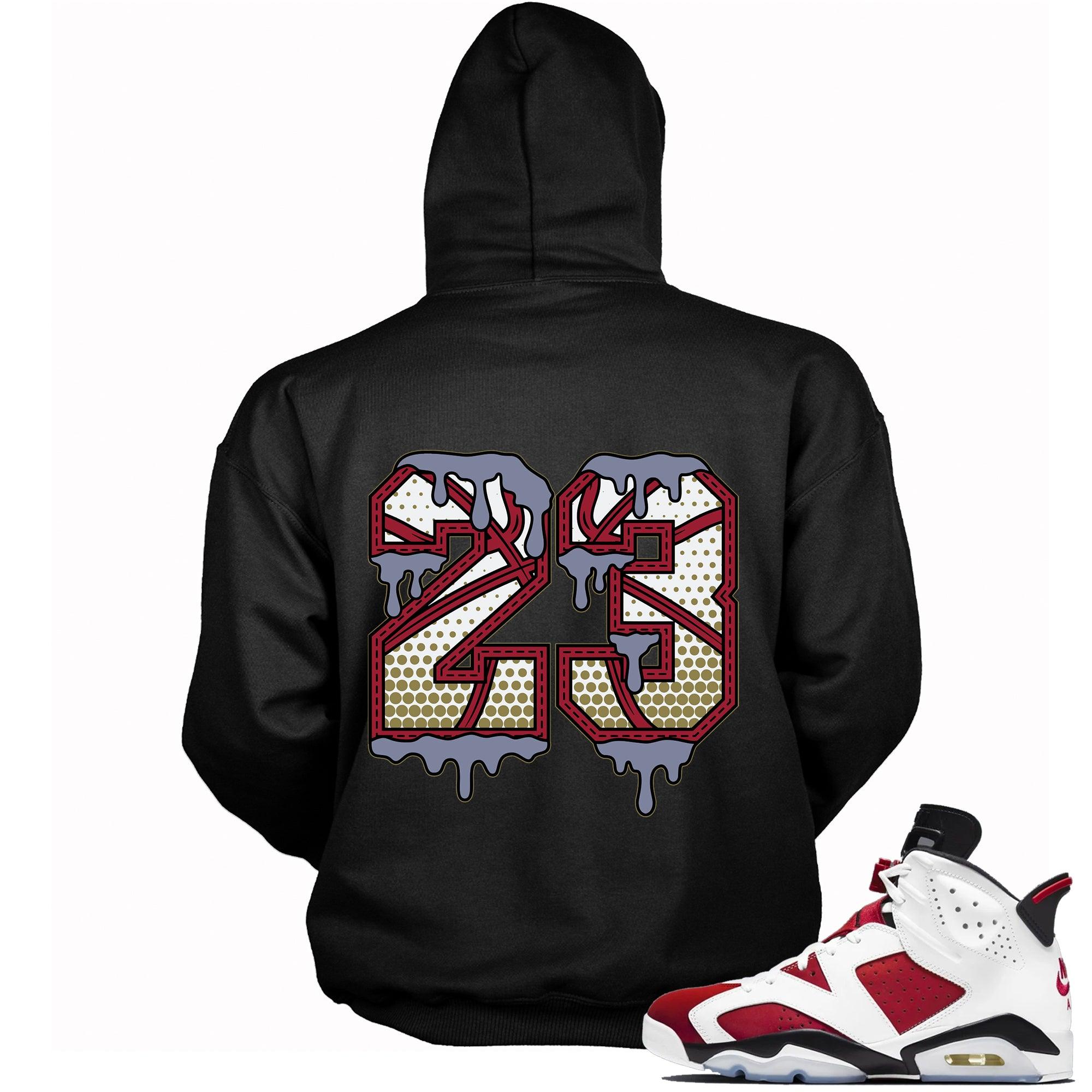 Black Number 23 Ball Hoodie Air Jordan 6 Carmine photo