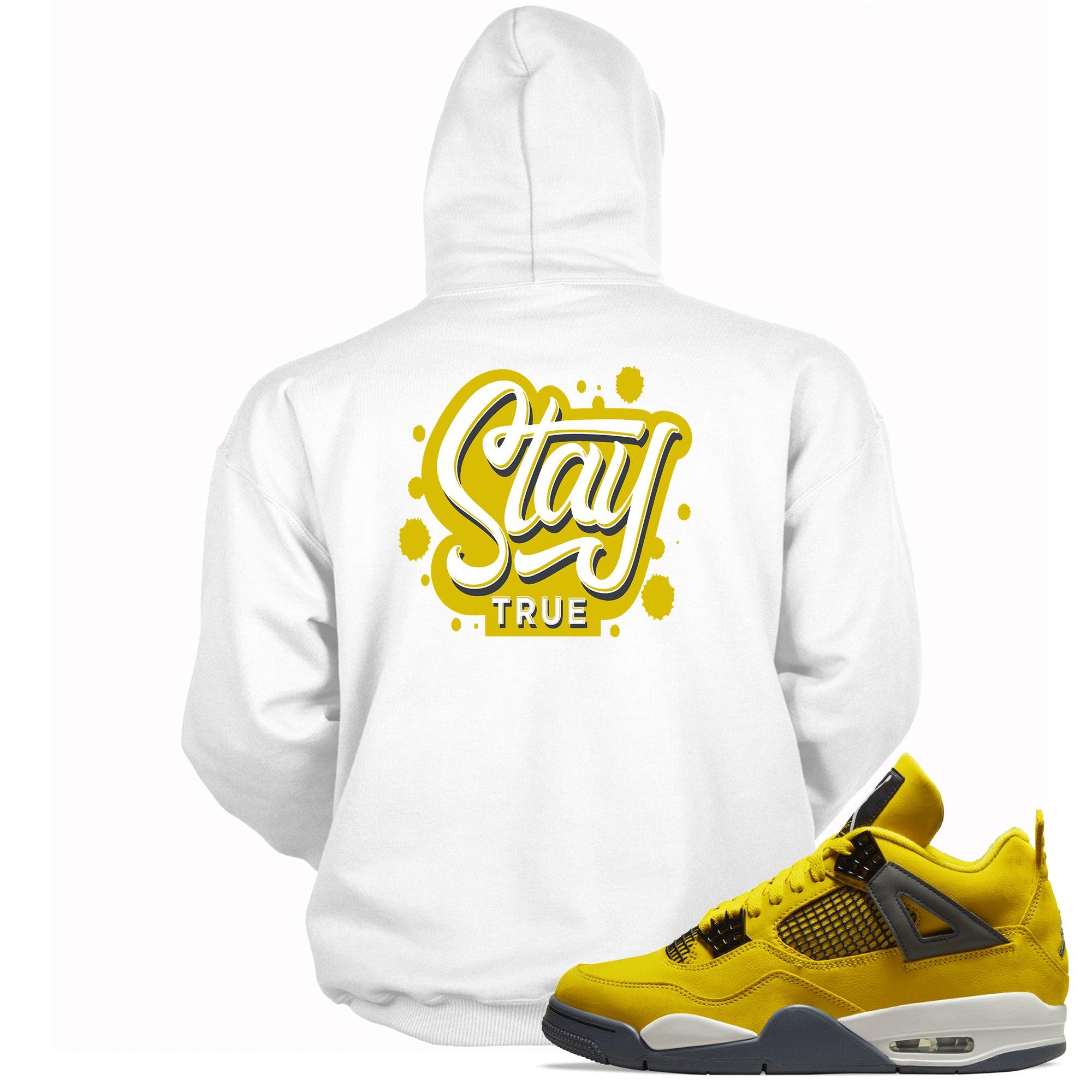 Stay True Hooded Sneaker Sweatshirt AJ 4 Retro Lightning photo