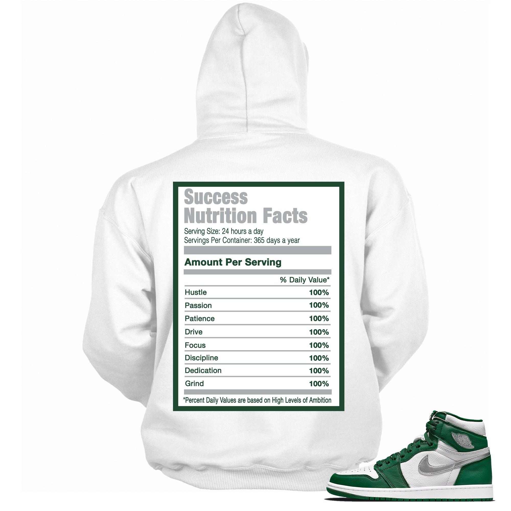 Success Nutrition Facts Hoodie AJ 1 Retro High OG Gorge Green photo