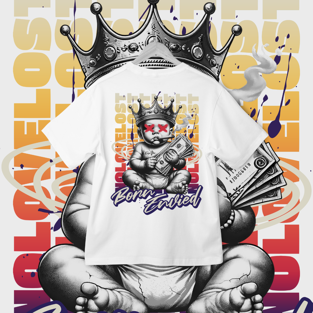 Multi-colored Born Envied Graphic Collection by Sneaker Shirts Outlet® offers clothing and accessories to match the latest sneakers.
