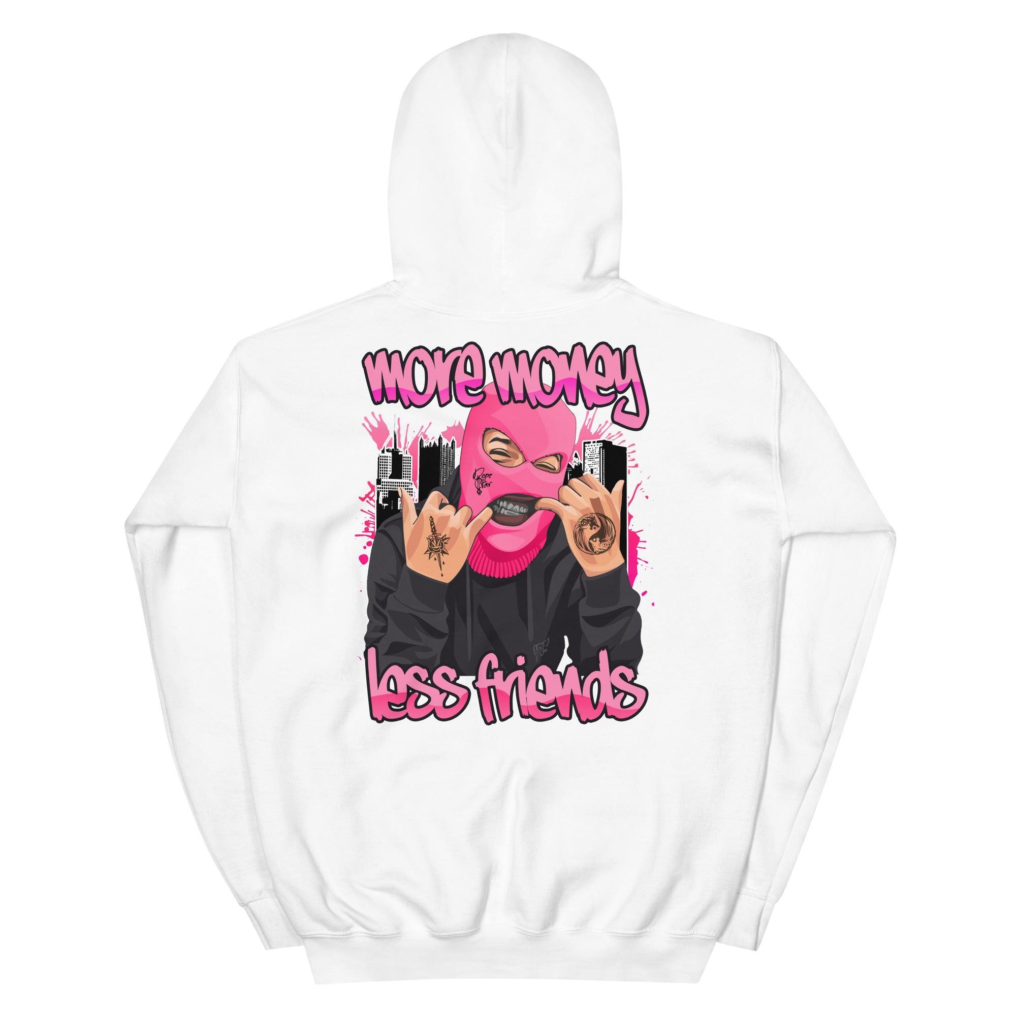 14s Low Shocking Pink Hoodie More Money Less Friends