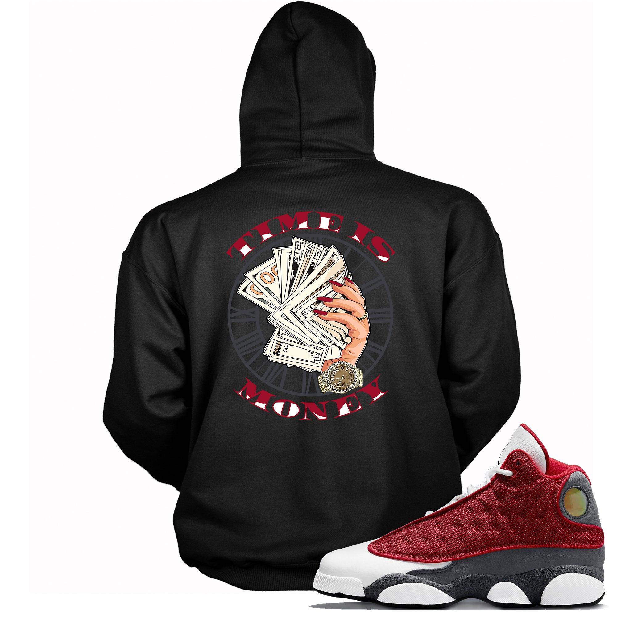 13s Red Flint Hoodie Time Is Money