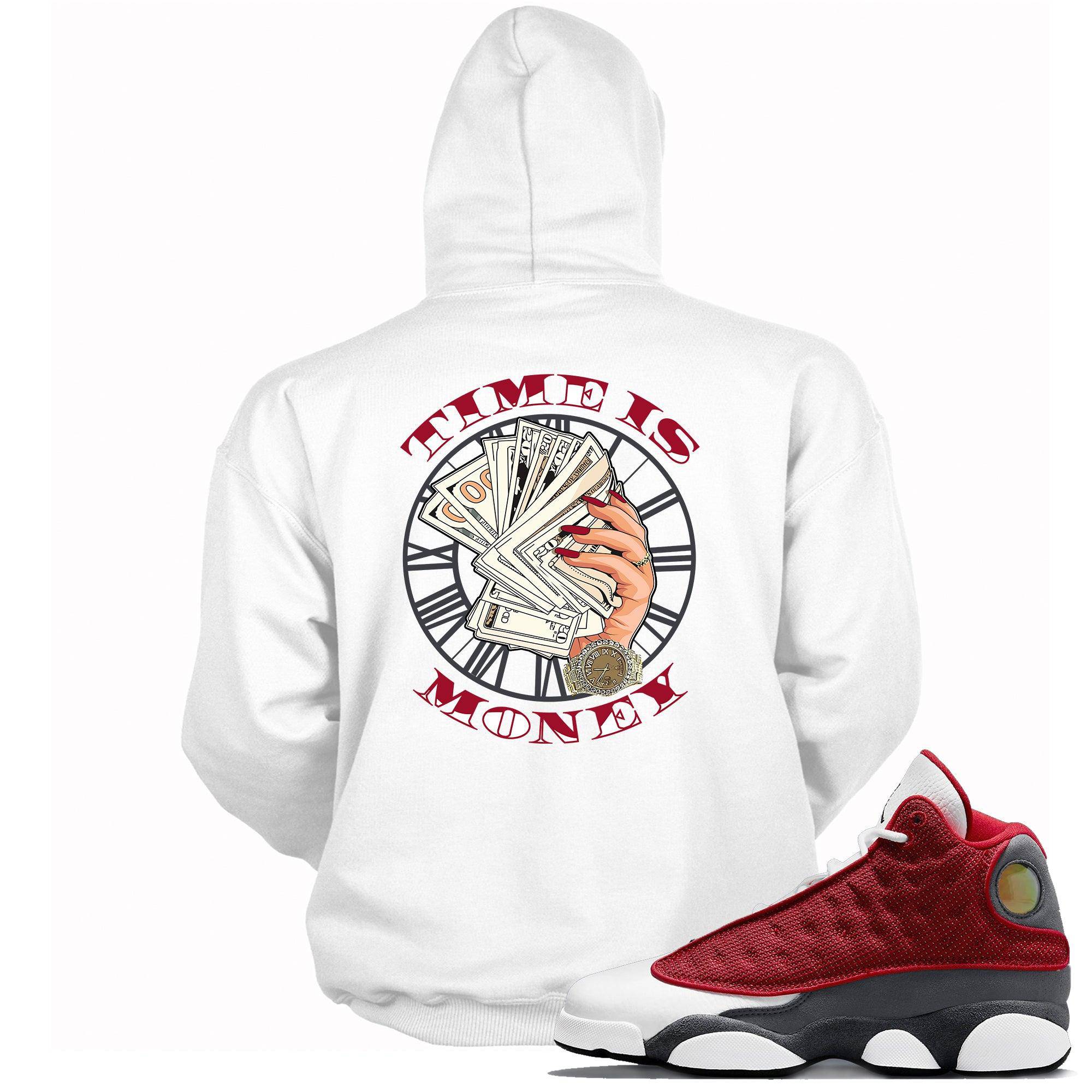 13s Red Flint Hoodie Time Is Money