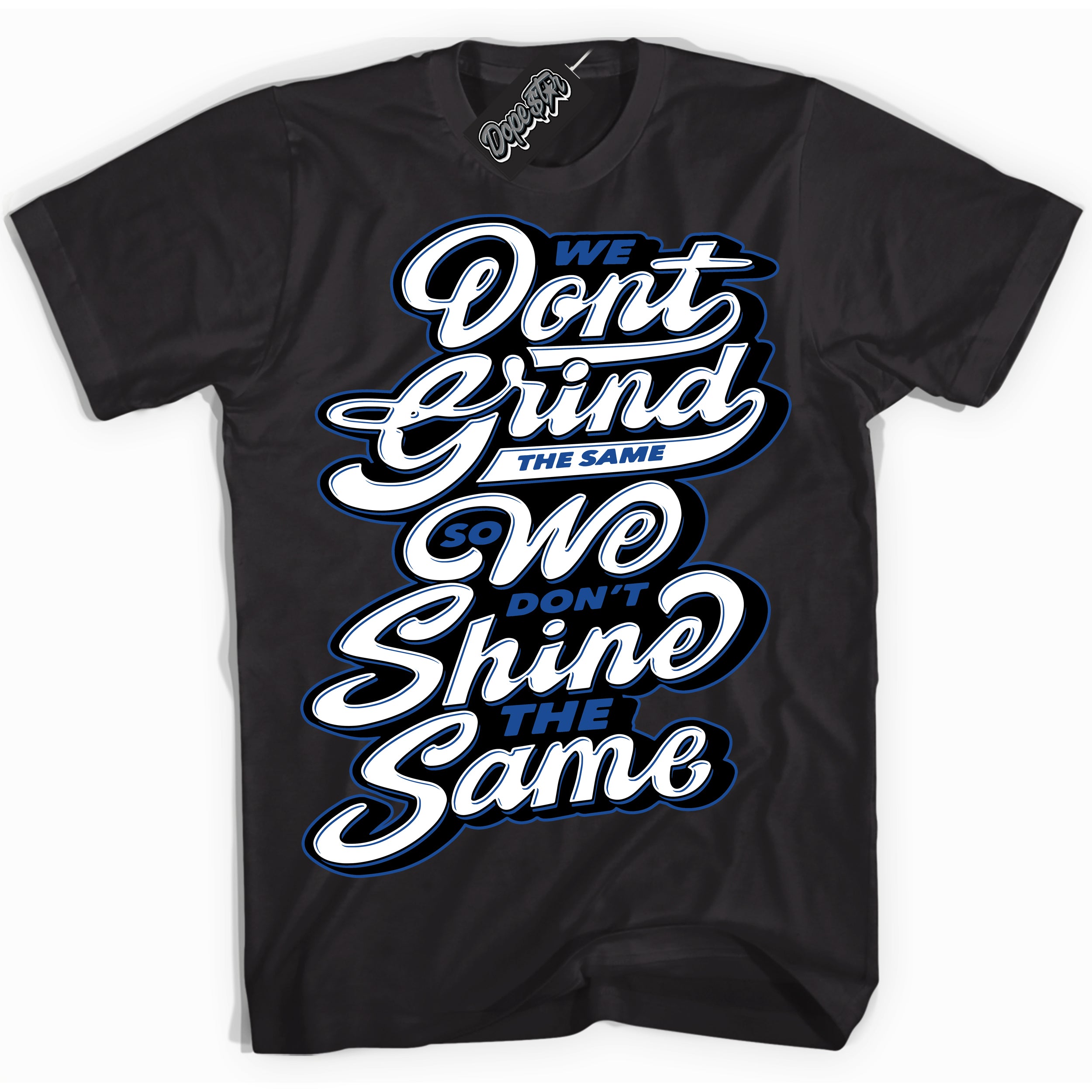 AJ12 Retro Blueberry ‘Grind Shine’ – Black Streetwear T-Shirt | Sneaker Matching shirt for AJ12 Retro Blueberry | Men's and Women's Streetwear Graphic Tee by Sneaker Shirts Outlet.
