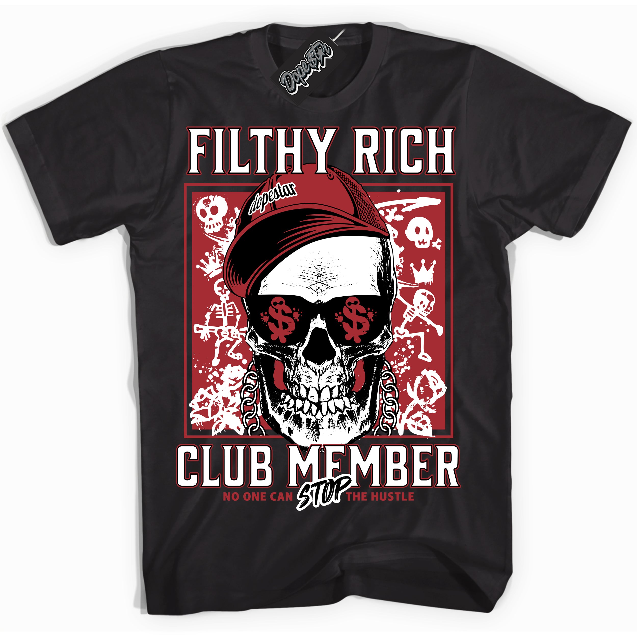 Cool Black Shirt with “ Filthy Rich” design that perfectly matches Taxi Flip 12s Sneakers.