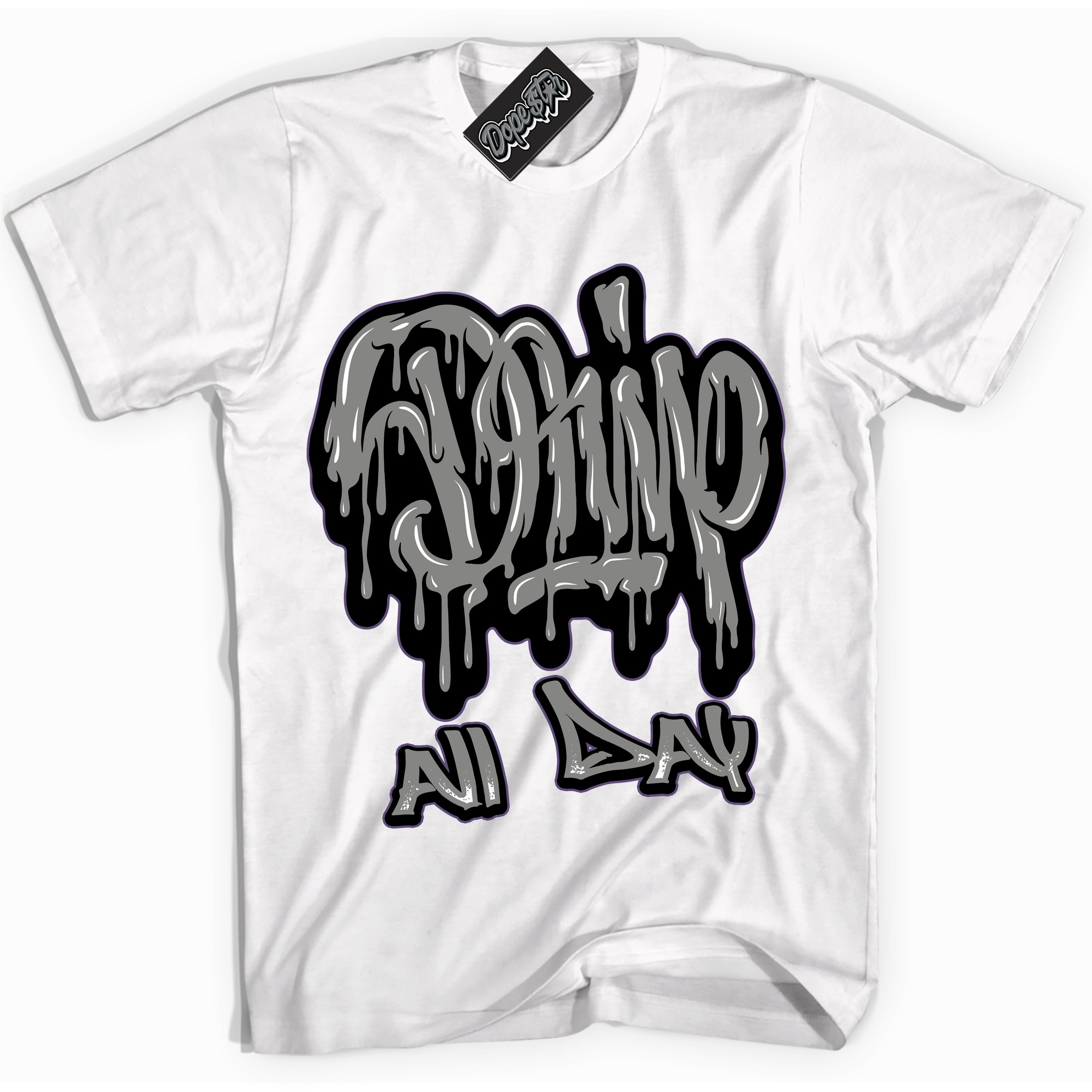 Cool White Shirt with “ Drip All Day” design that perfectly matches Punk Rock 1s Sneakers.
