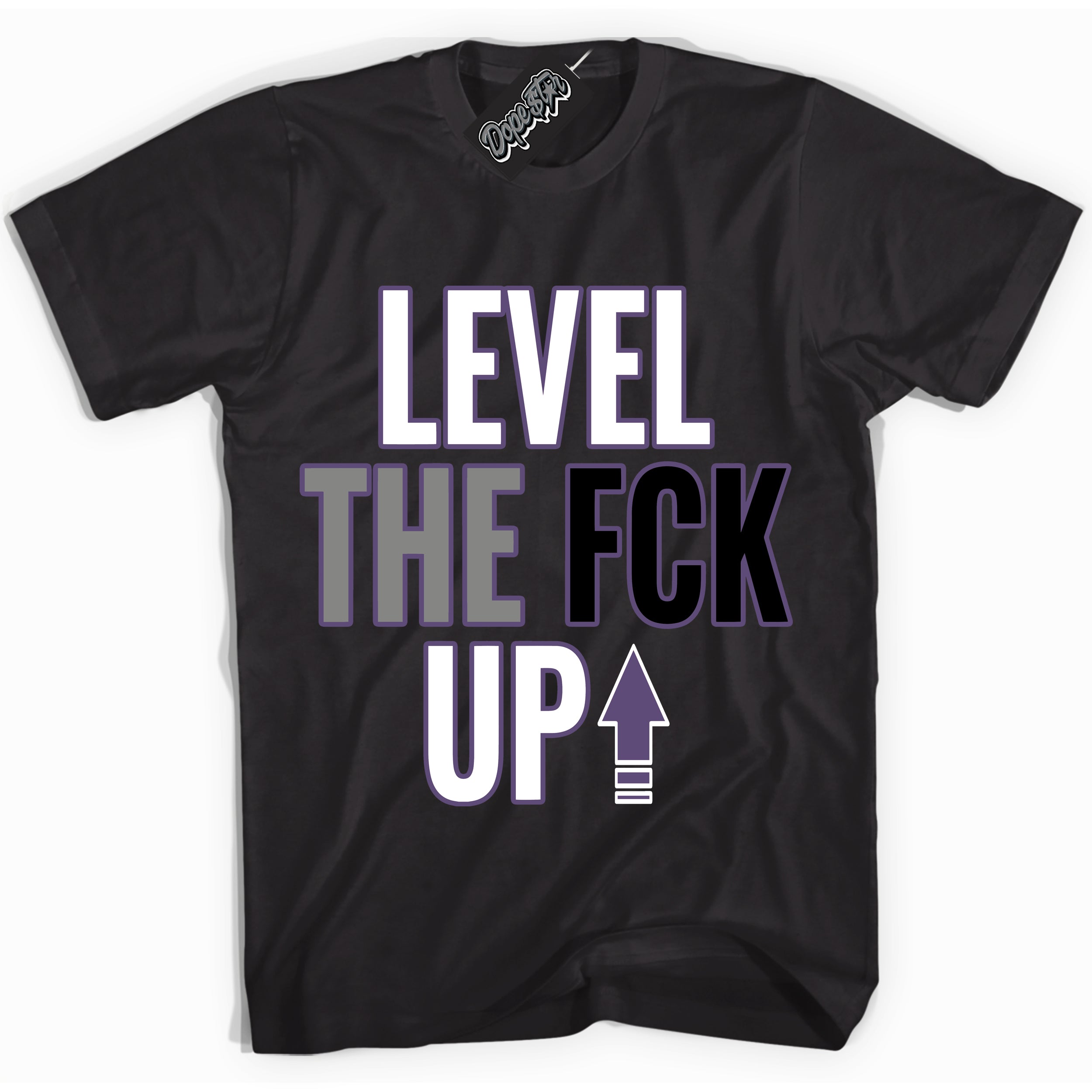 Cool Black Shirt with “ Level The Fck Up” design that perfectly matches Punk Rock 1s Sneakers.
