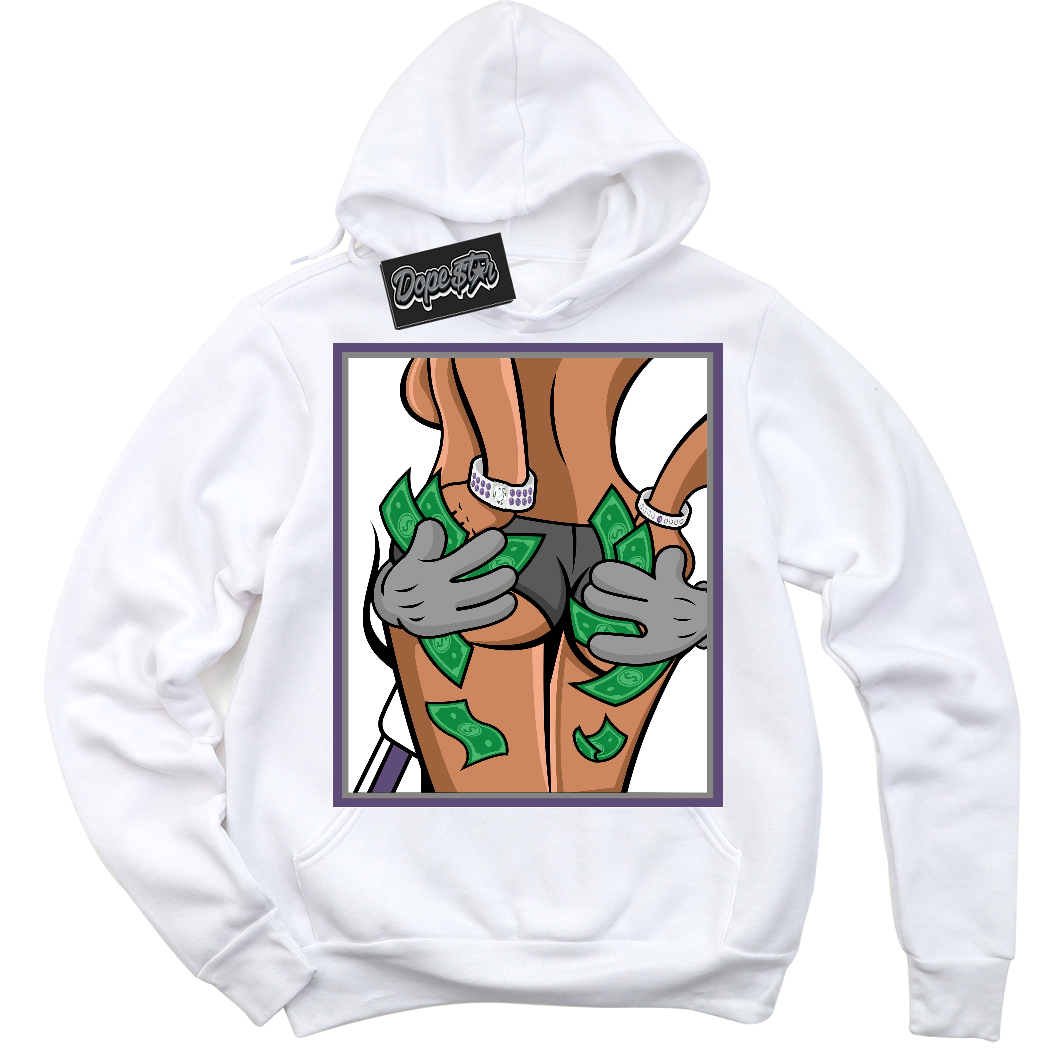 Cool White Hoodie with “ Money Hands ”  design that Perfectly Matches Punk Rock 1s Sneakers.