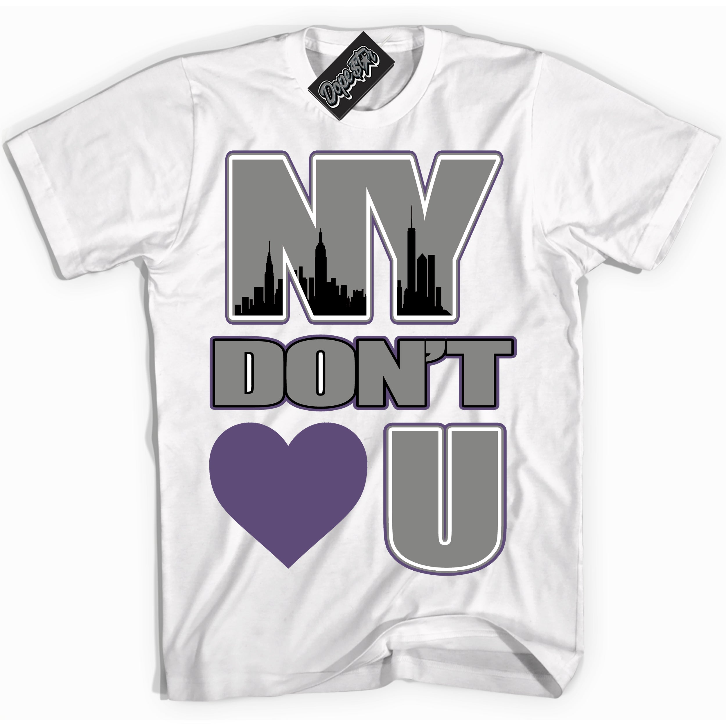 Cool White Shirt with “ NY Don't Love You” design that perfectly matches Punk Rock 1s Sneakers.