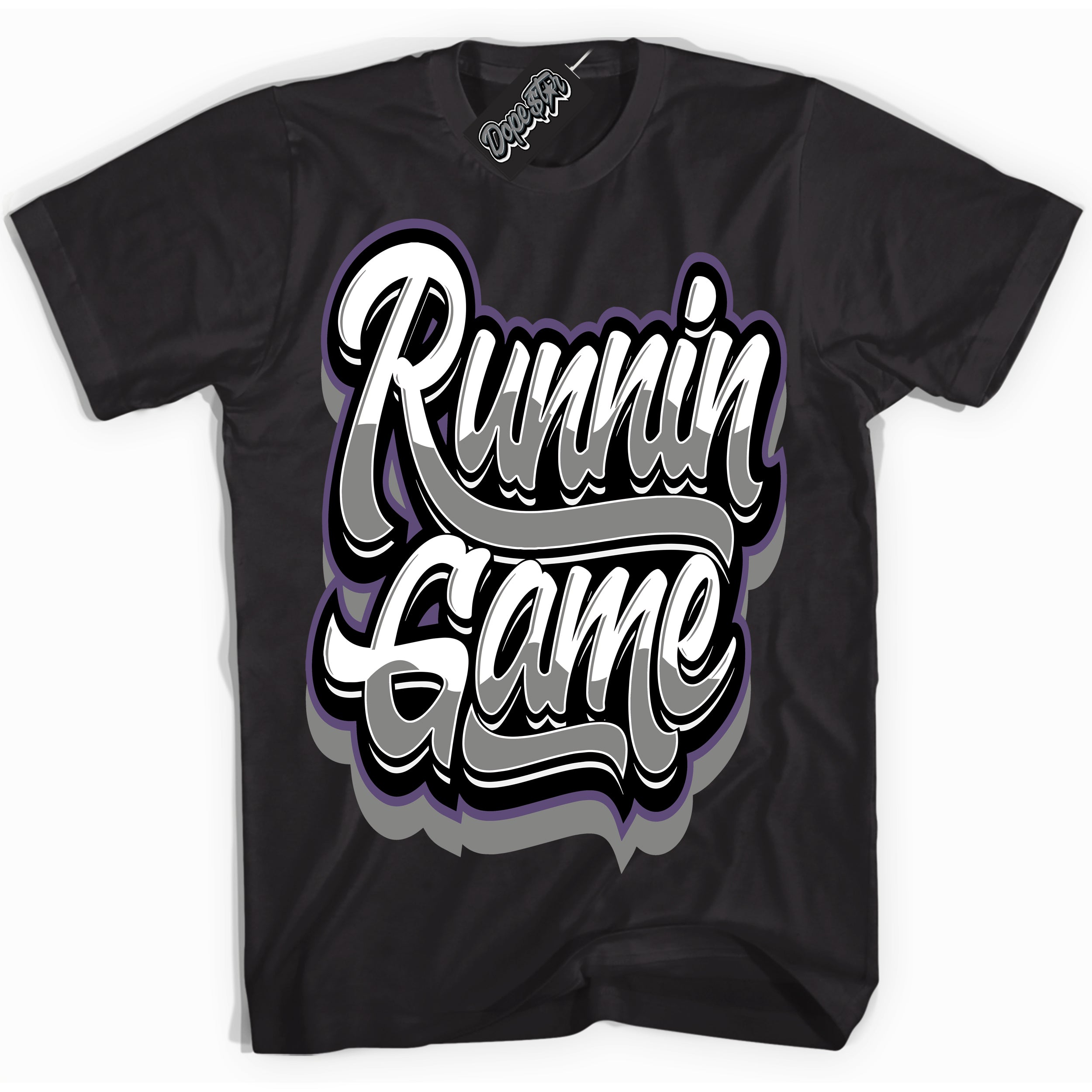 Cool Black Shirt with “ Running Game” design that perfectly matches Punk Rock 1s Sneakers.