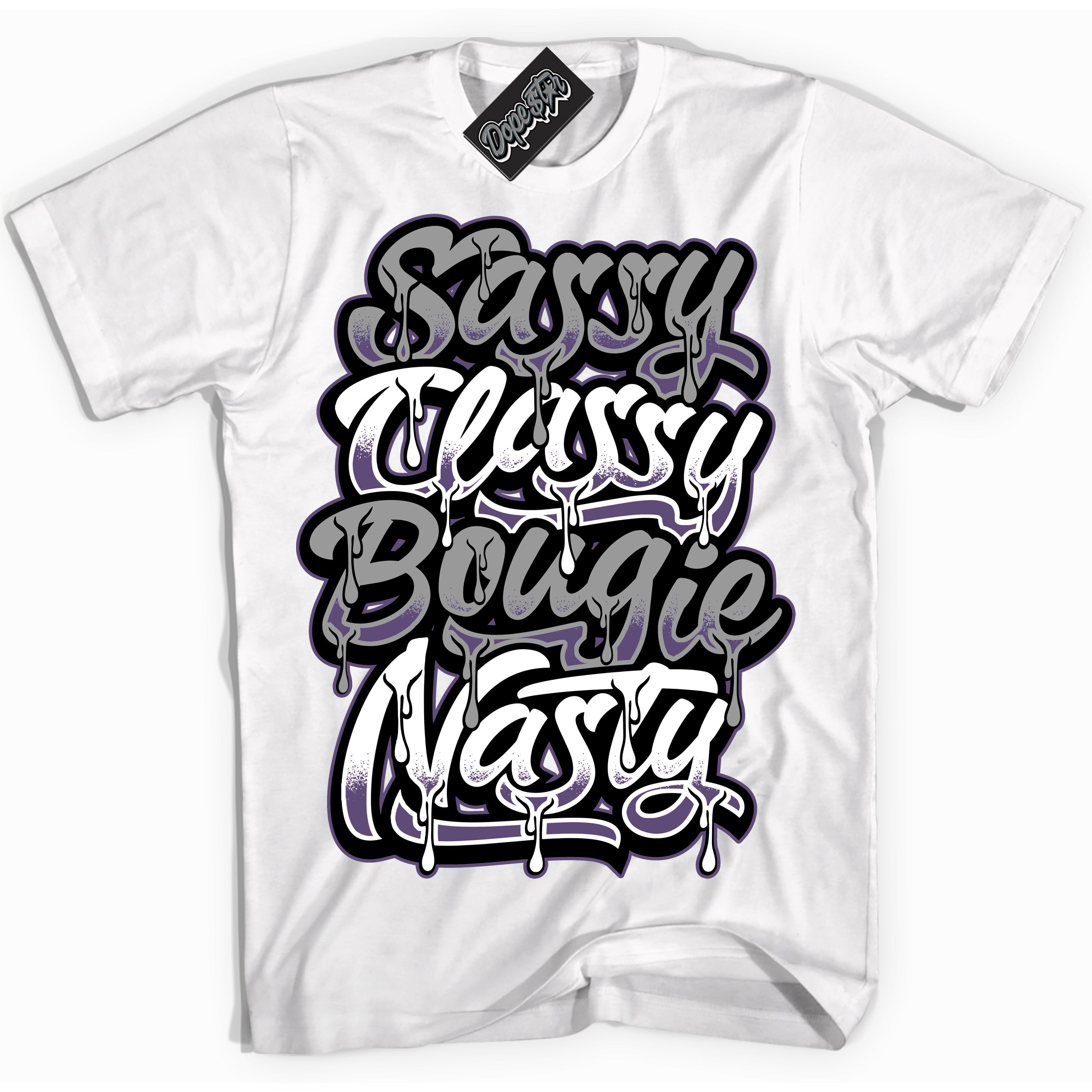 Cool White Shirt with “ Sassy Classy” design that perfectly matches Punk Rock 1s Sneakers.