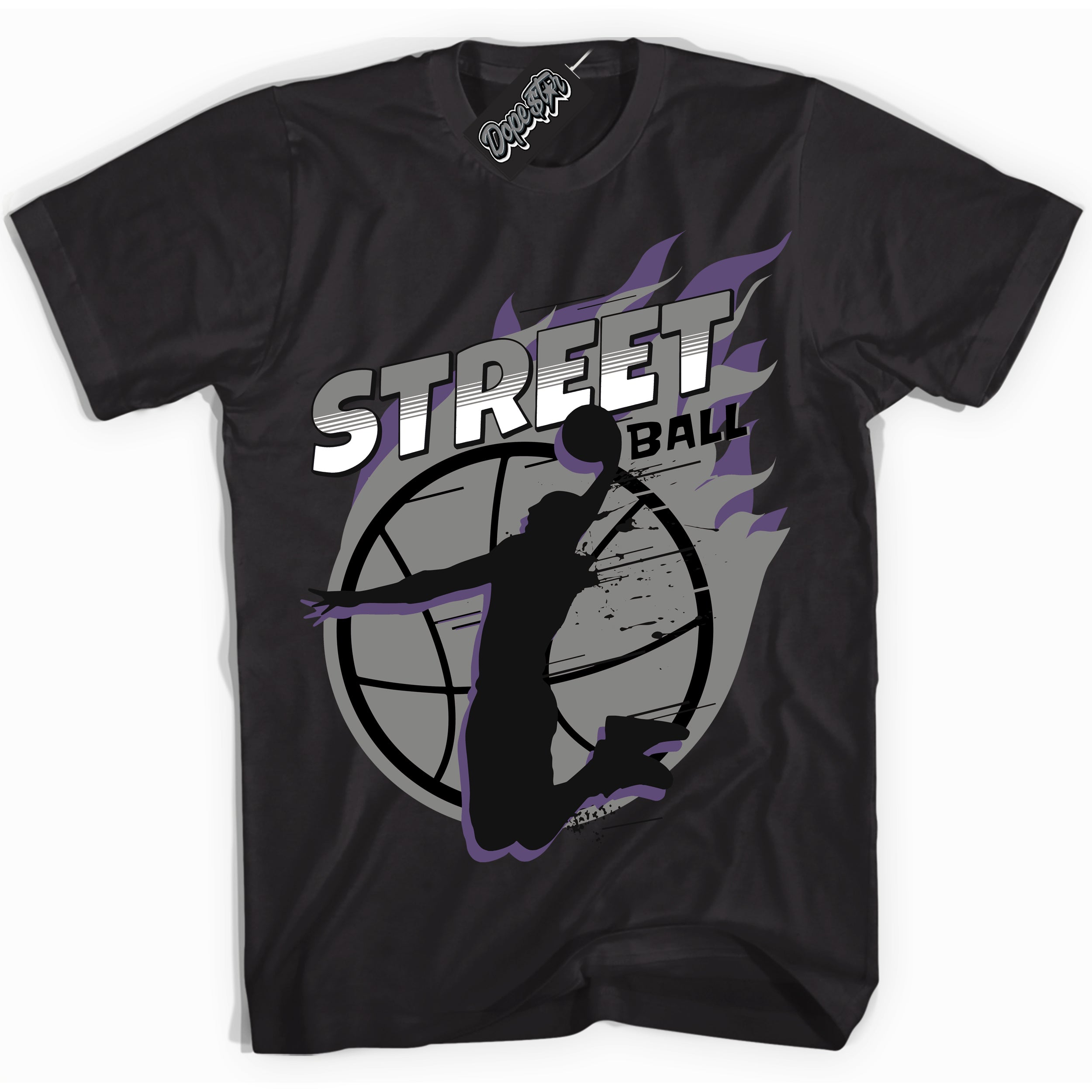 Cool Black Shirt with “ Street Ball” design that perfectly matches Punk Rock 1s Sneakers.